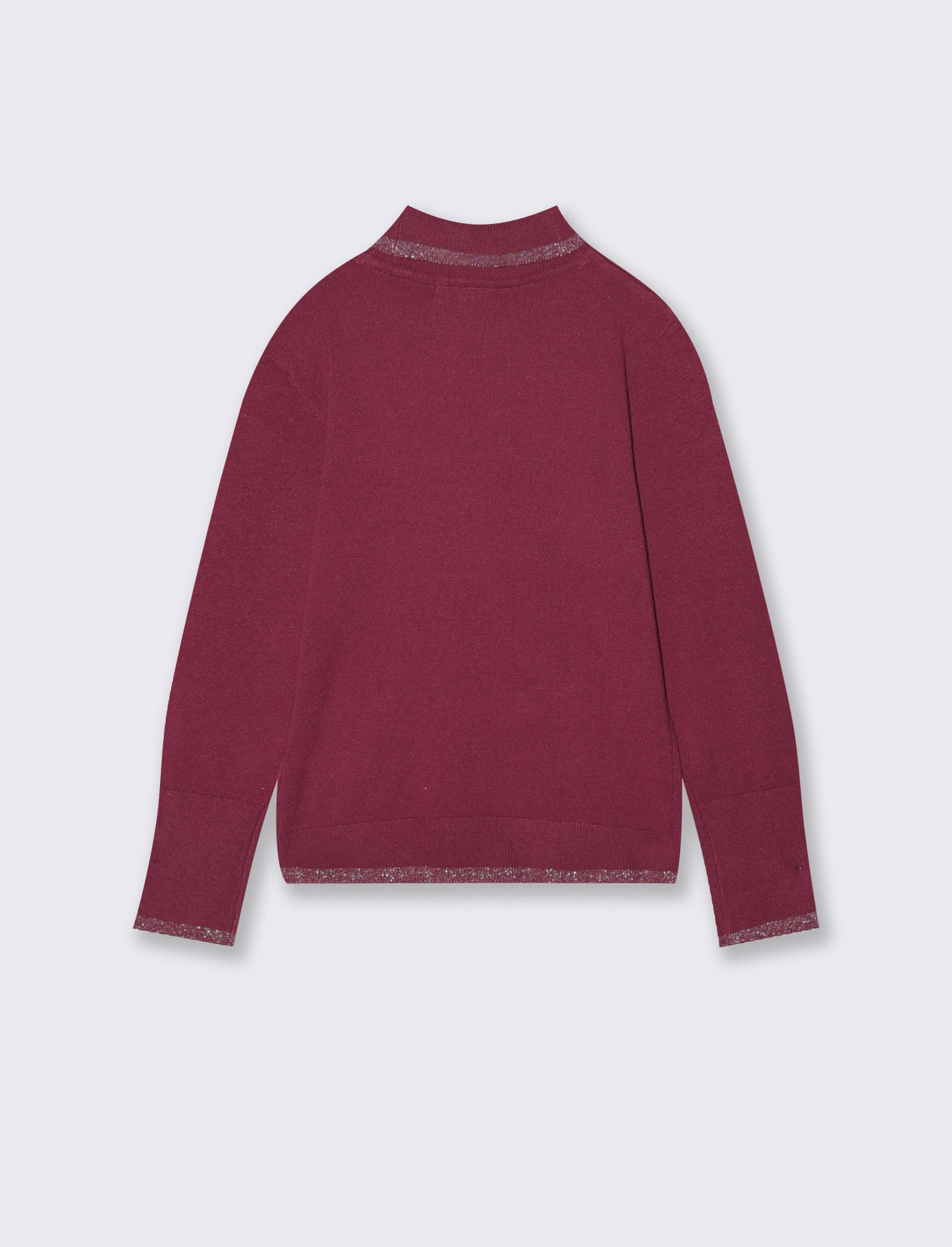 Lupetto con bordino metallizzato - Rosso amarena