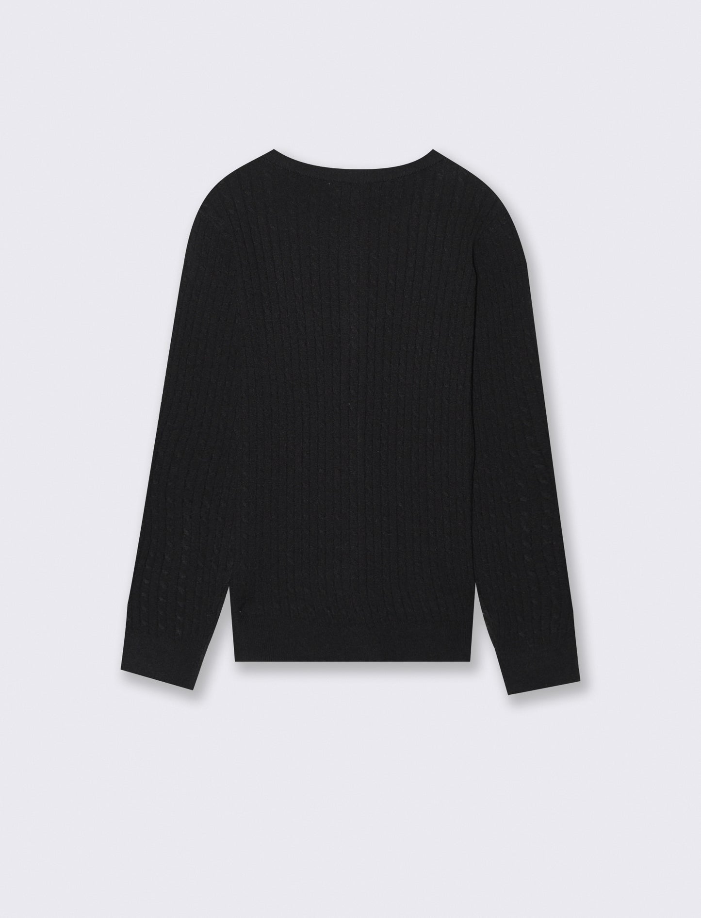 Cardigan girocollo - Nero