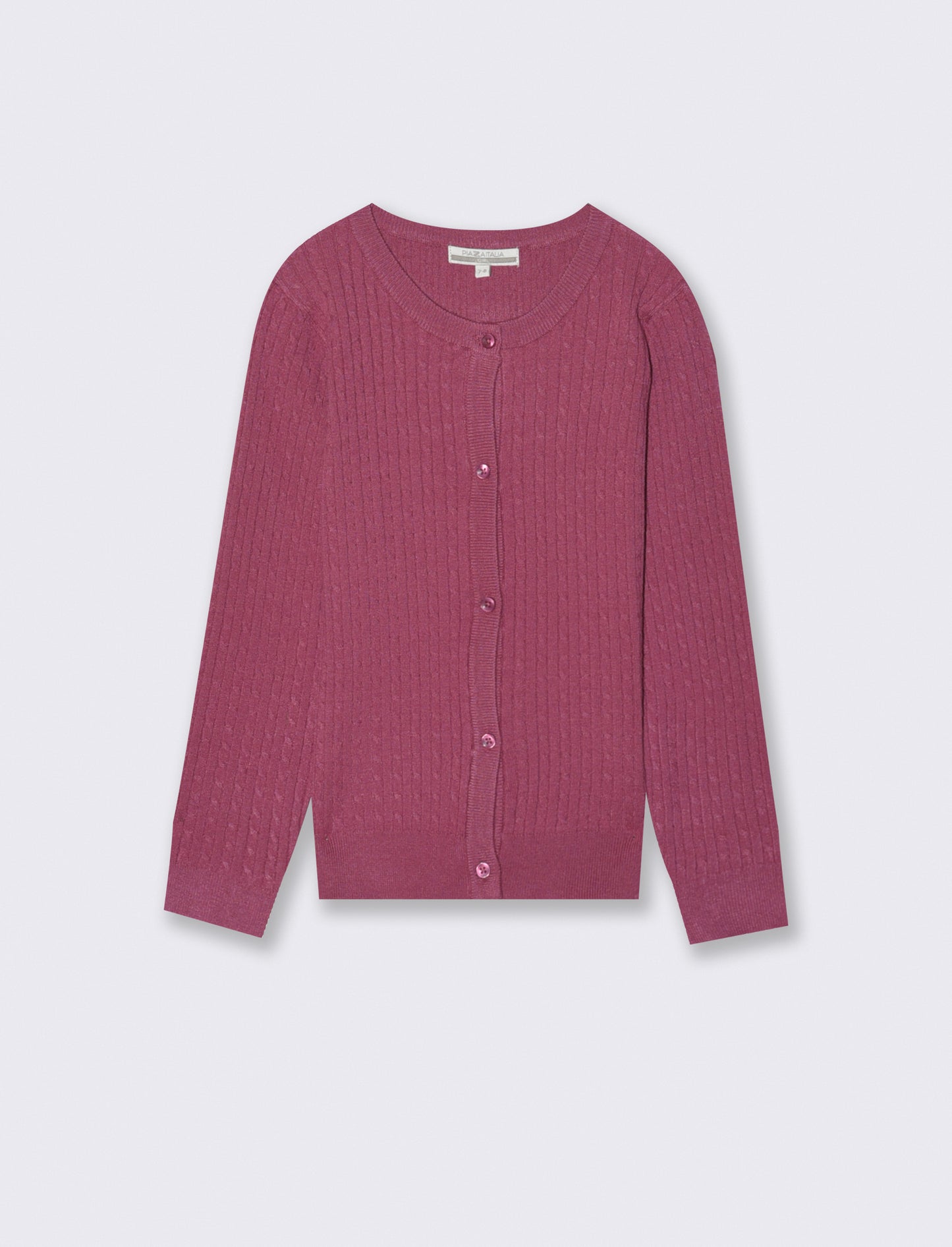 Cardigan girocollo - Viola malva