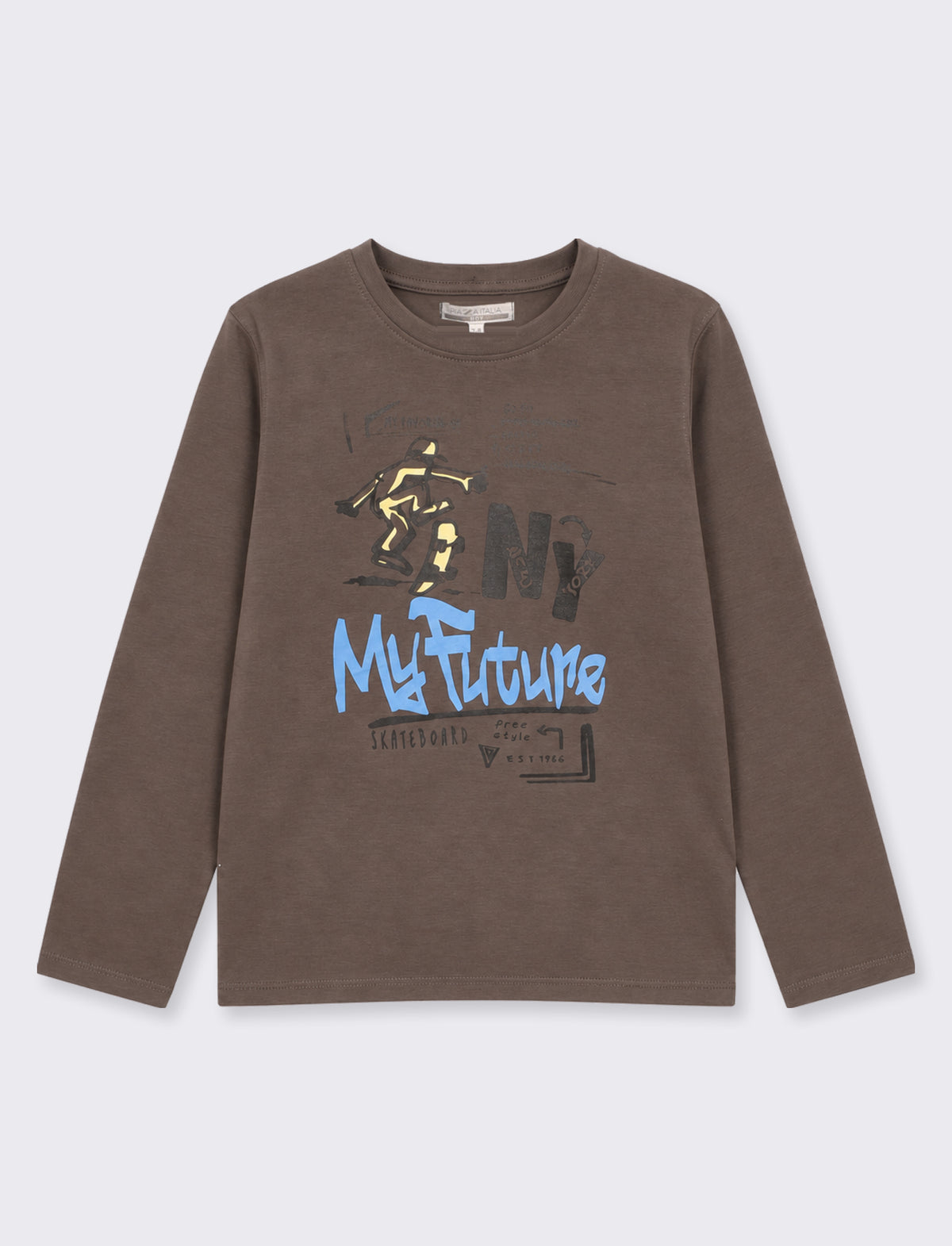 T-shirt in cotone - Grigio piombo
