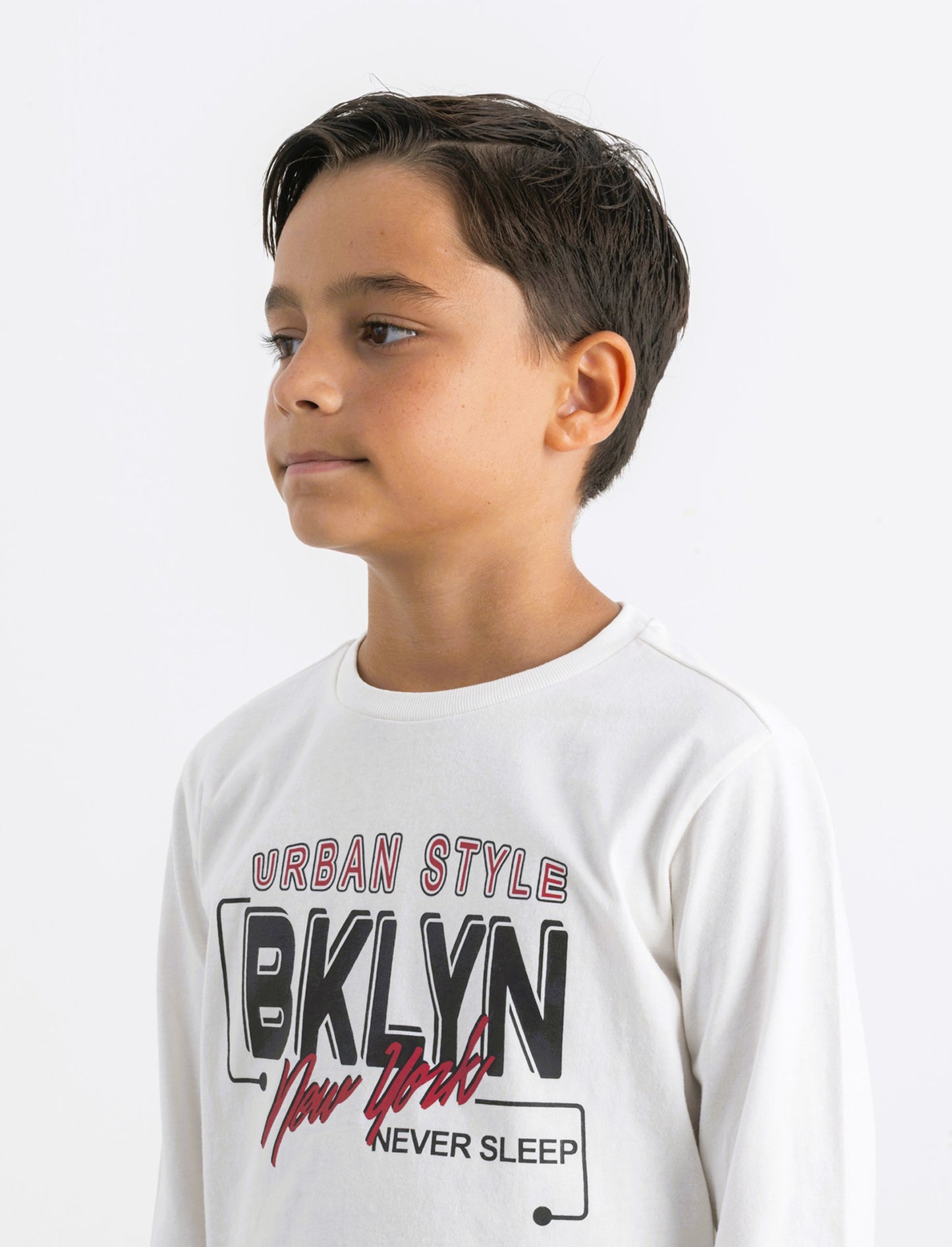 T-SHIRT MANICA LUNGA - Bianco latte