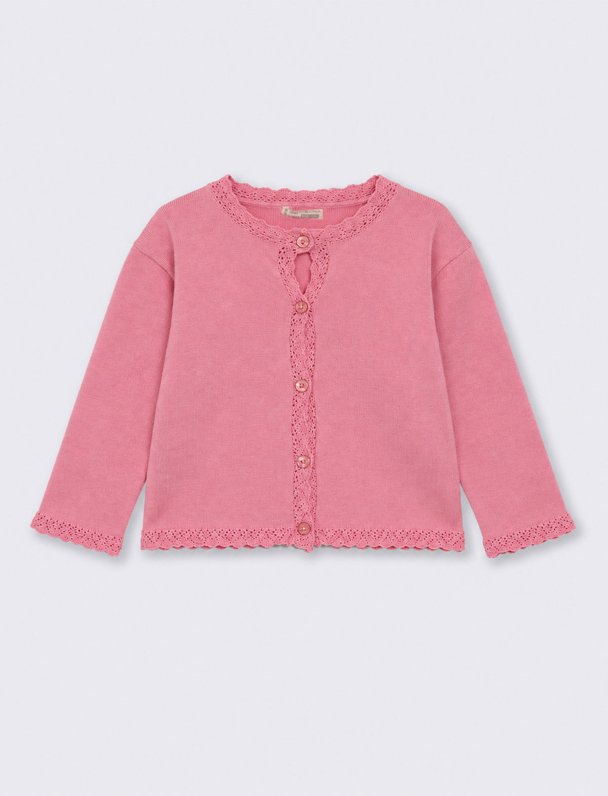 Cardigan con passamaneria - Rosa candy