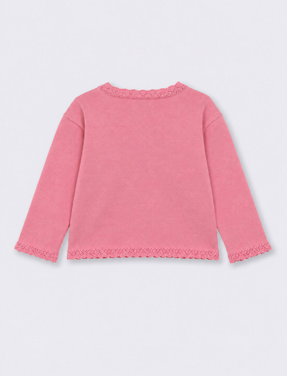 Cardigan con passamaneria - Rosa candy