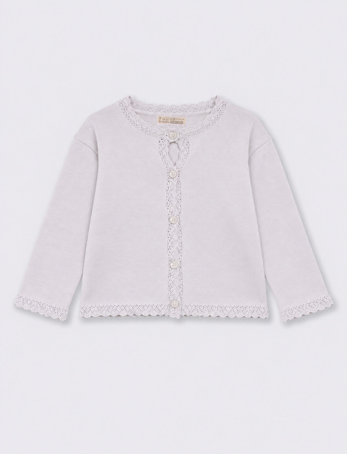 Cardigan con passamaneria - Bianco