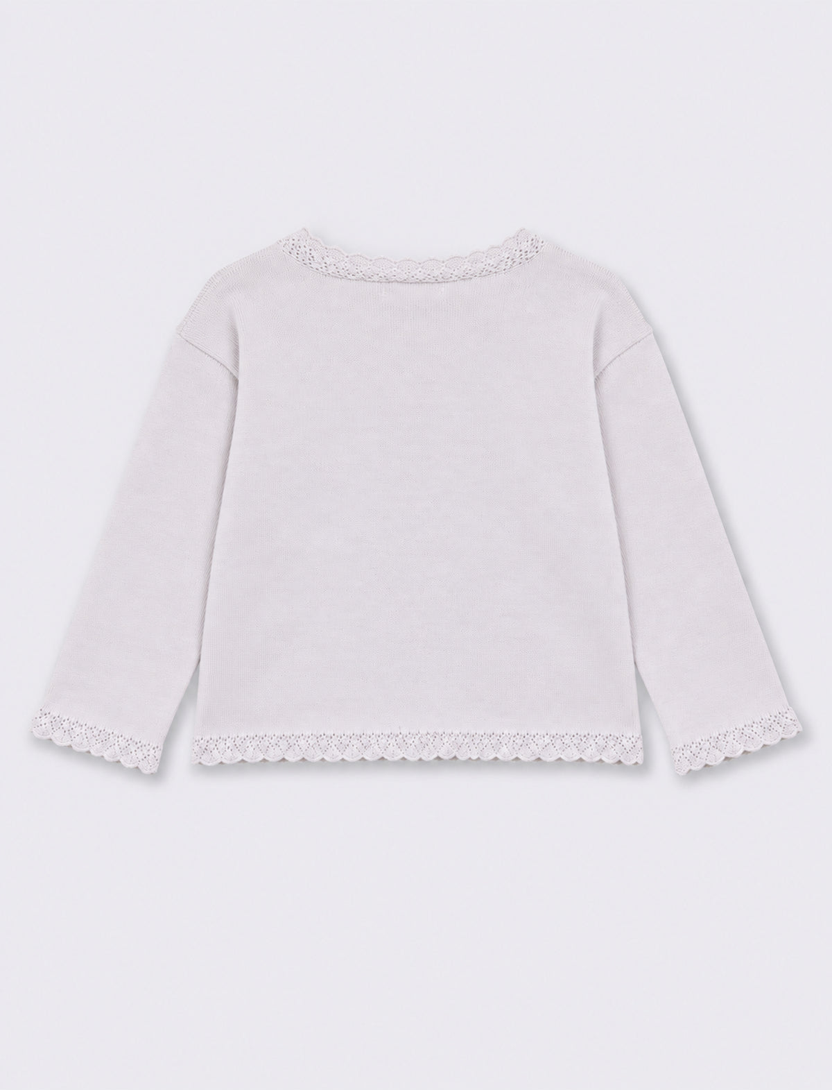 Cardigan con passamaneria - Bianco