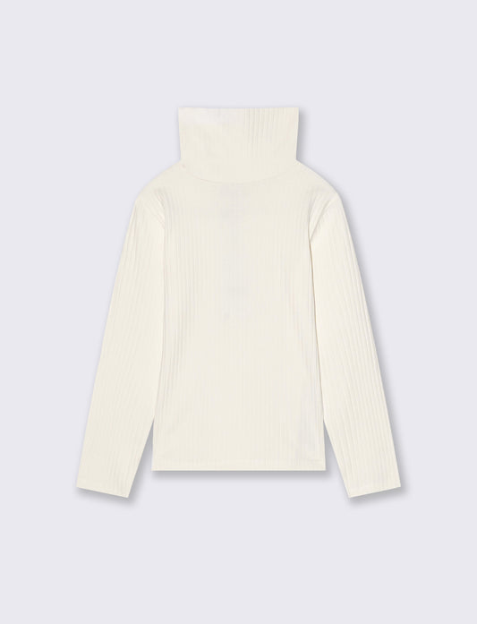 Maglia collo alto - Bianco sporco