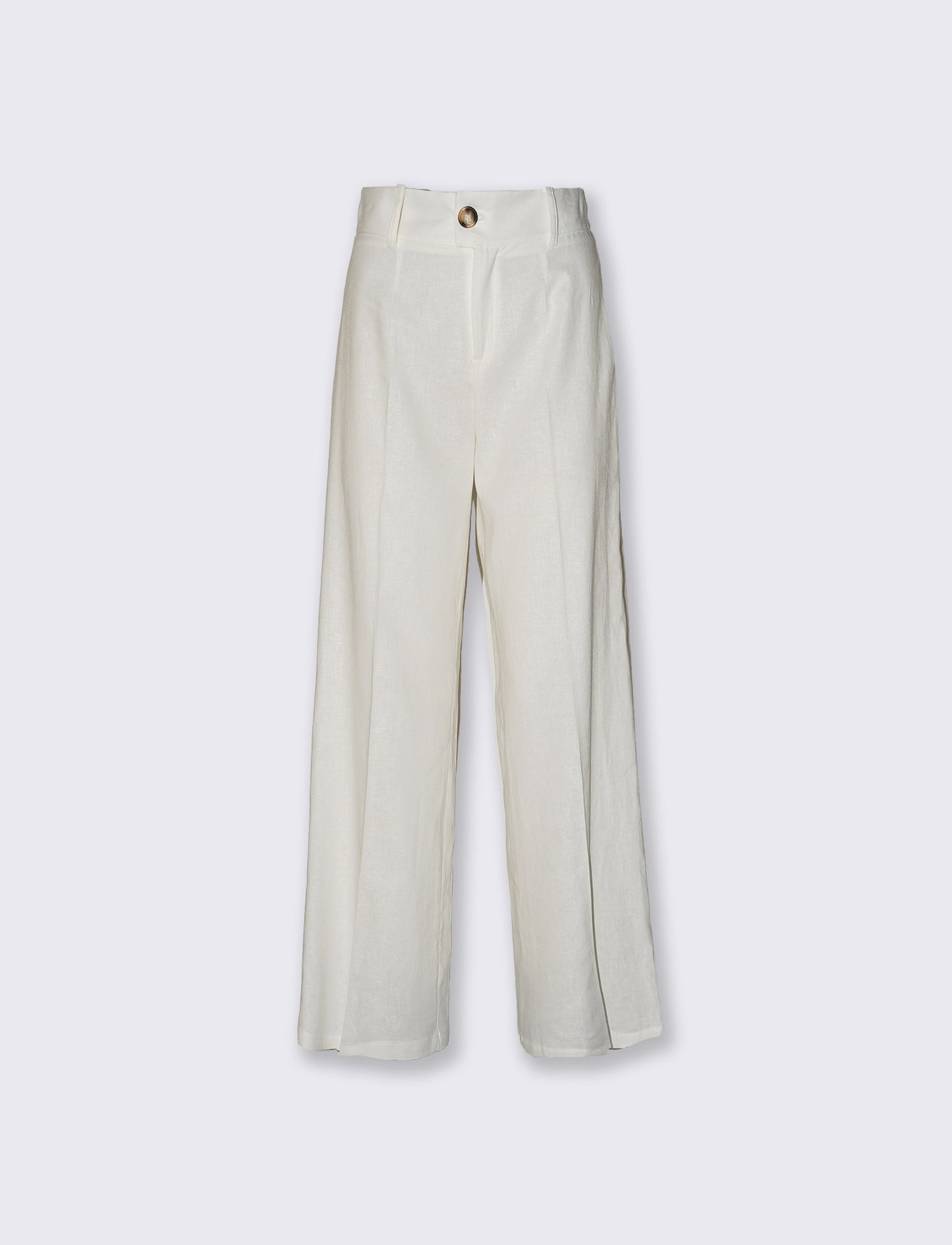 Pantaloni palazzo a vita alta donna - Bianco latte