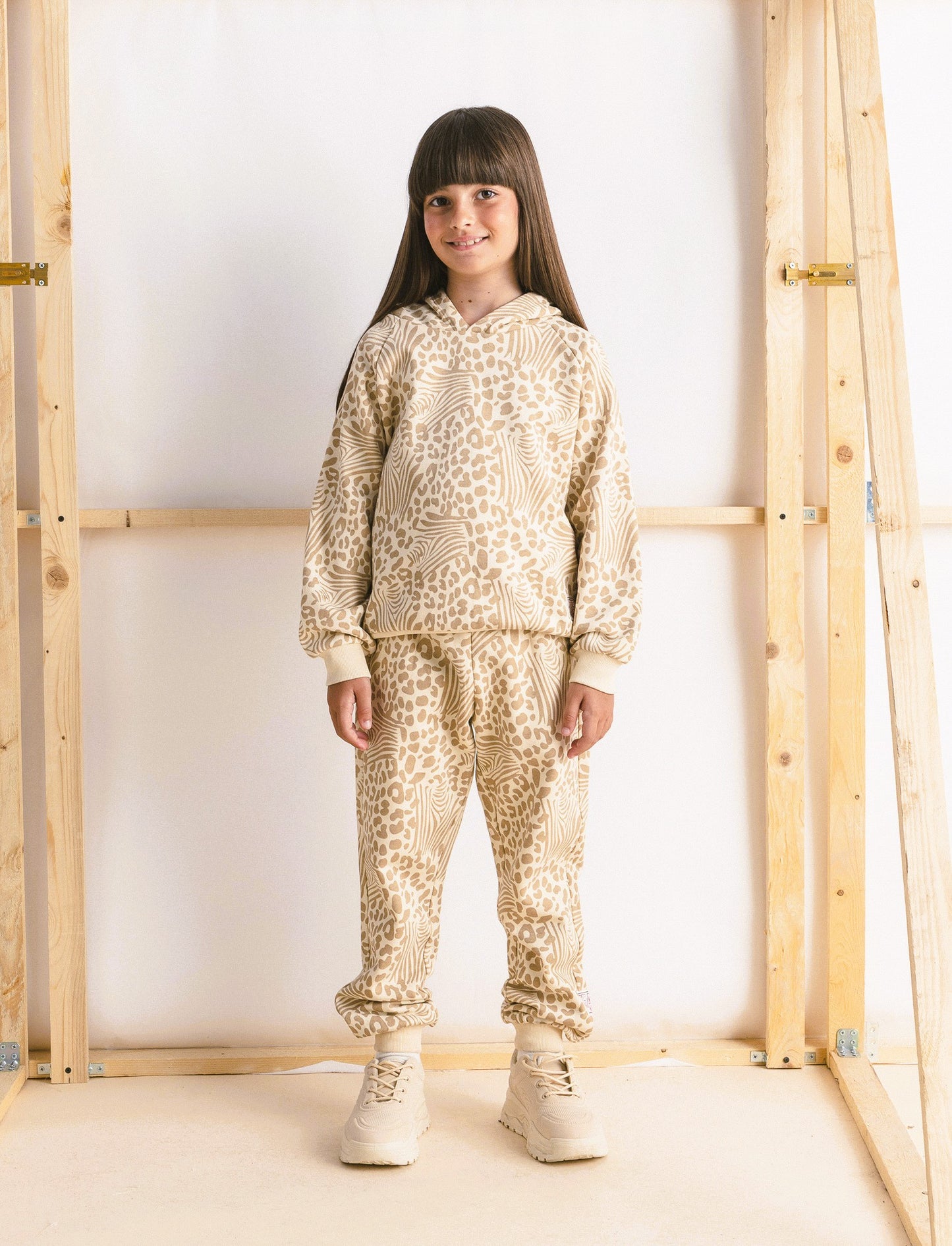 Jogger stampato - Beige