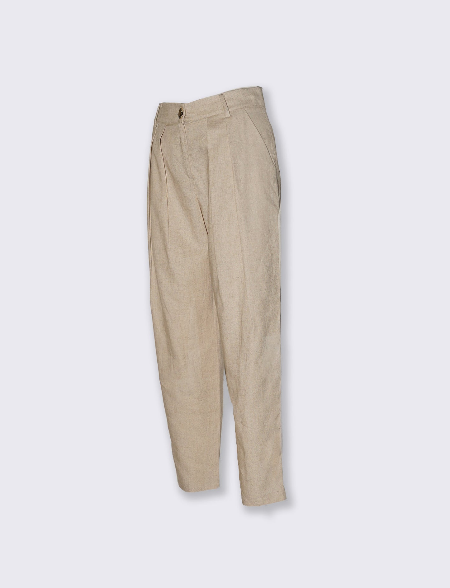 PANTALONI IN LINO - Beige