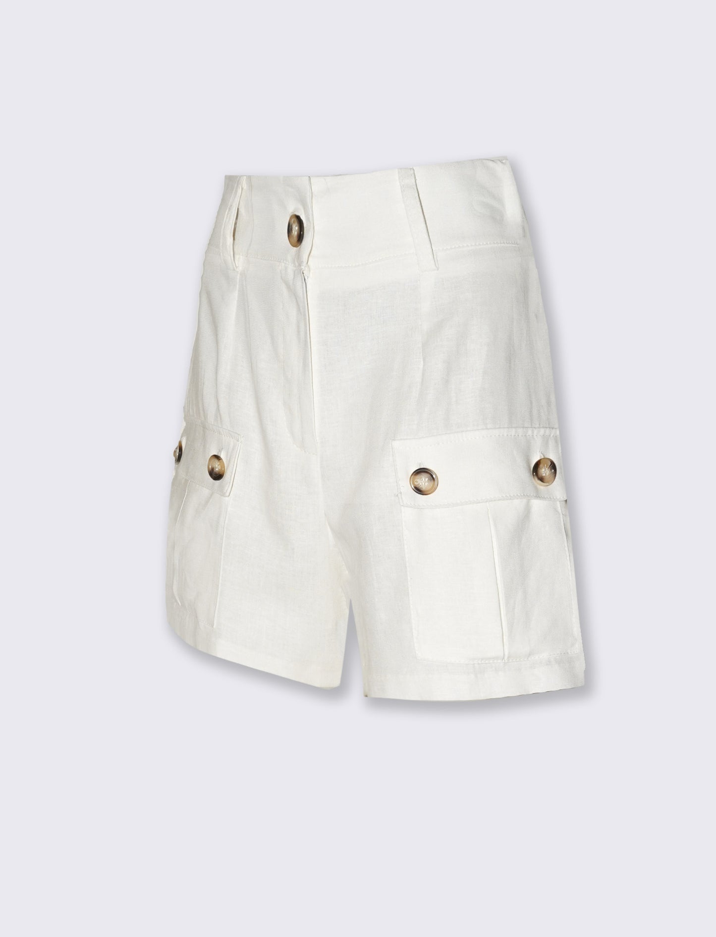 SHORTS CARGO - Bianco latte