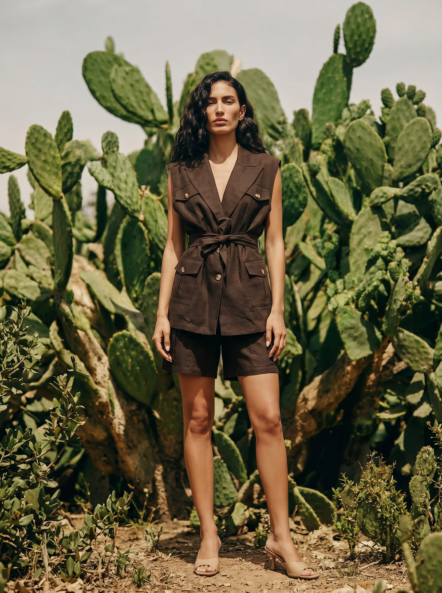 Shorts cargo donna con tasche frontali - Caffe'