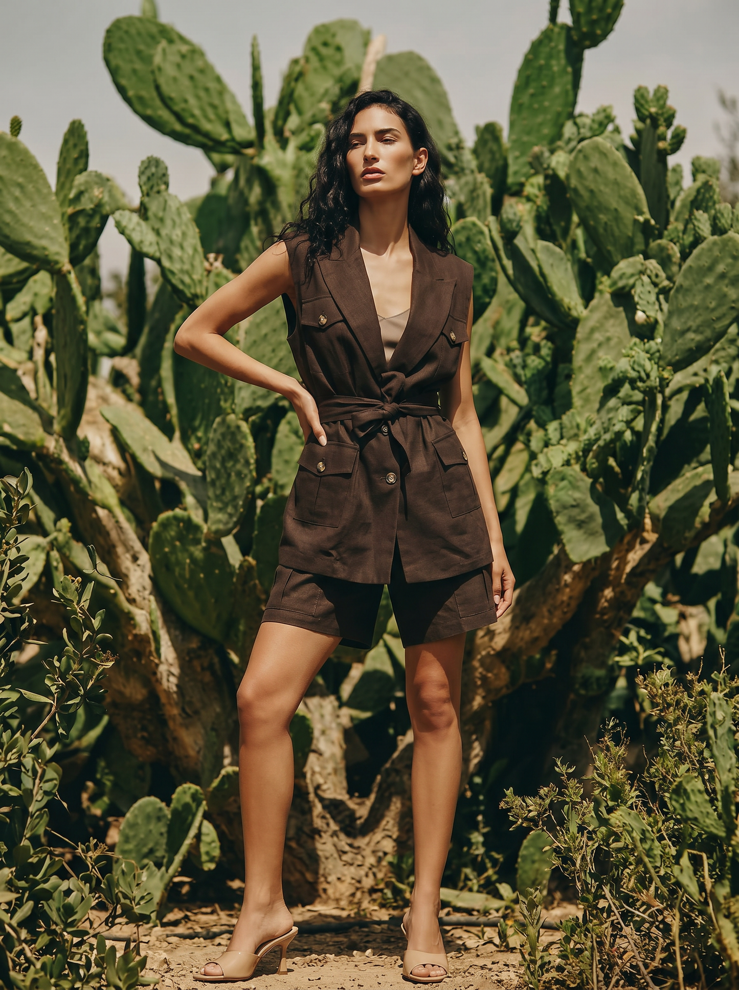 Shorts cargo donna con tasche frontali - Caffe'