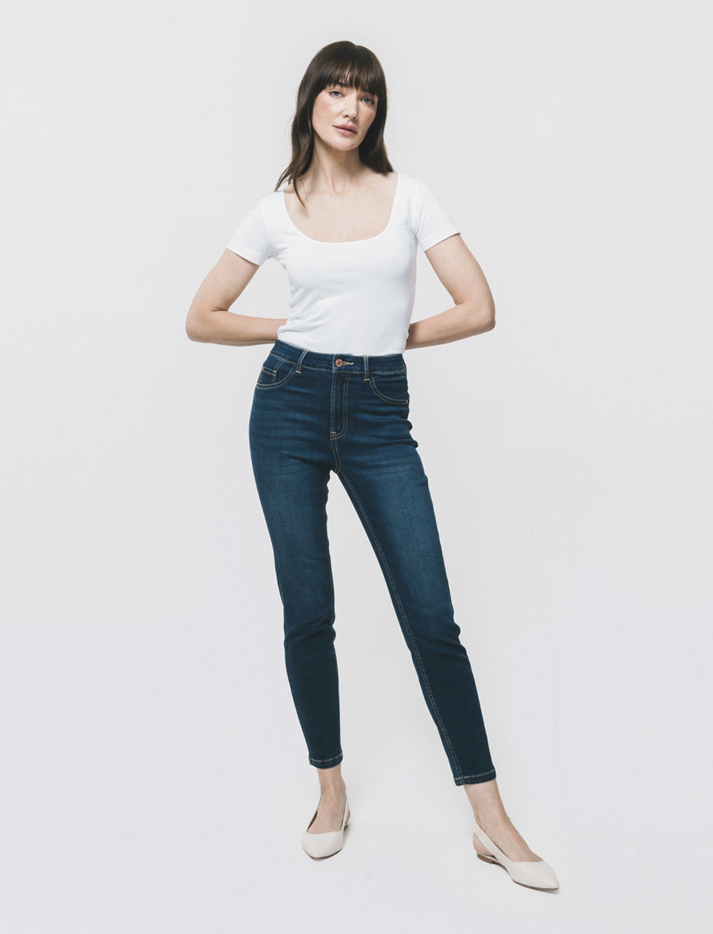 JEANS SKINNY VITA REGOLARE - DENIM SCURO