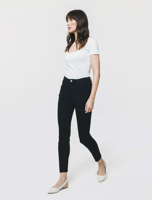 Jeans Skinny 5 Tasche Vita Regular - Nero