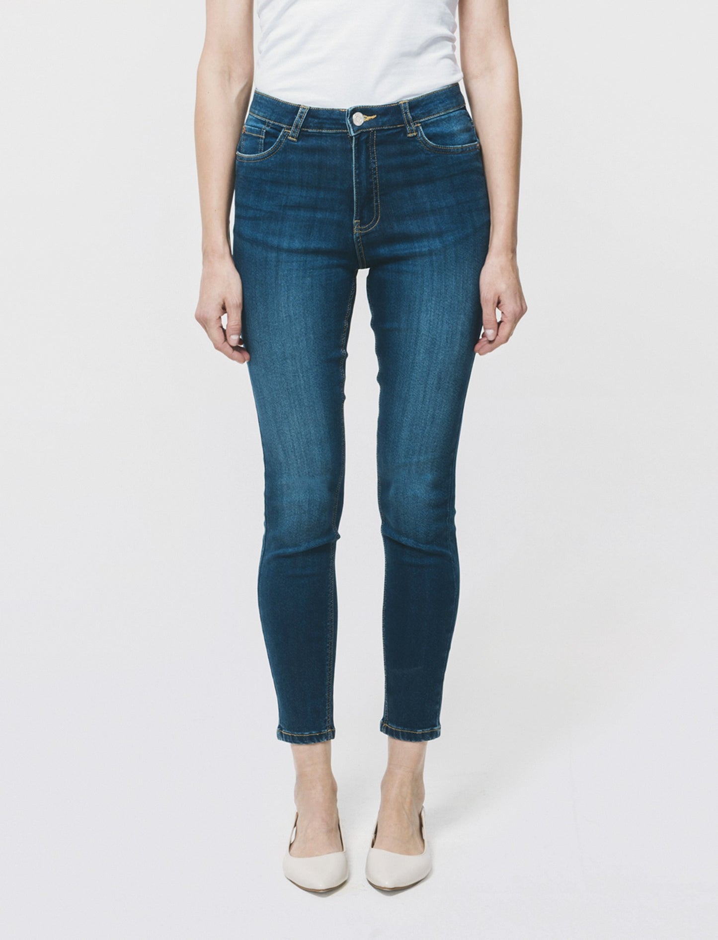 Jeans Skinny 5 Tasche Vita Regular - DENIM SCURO