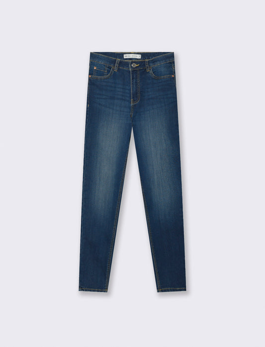 Jeans Skinny 5 Tasche Vita Regular - DENIM SCURO