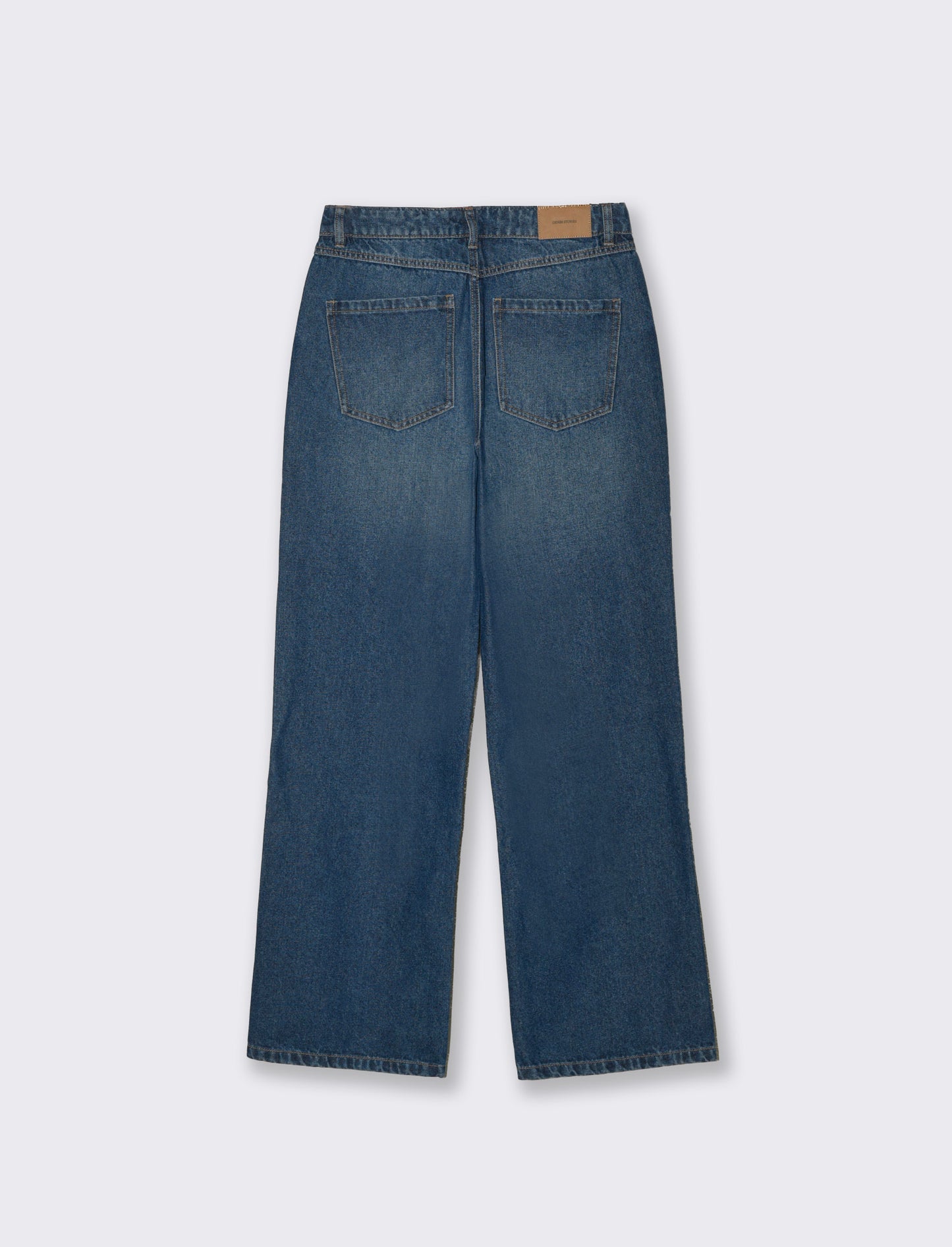 Jeans Vita Alta con Gamba Dritta - DENIM SCURO