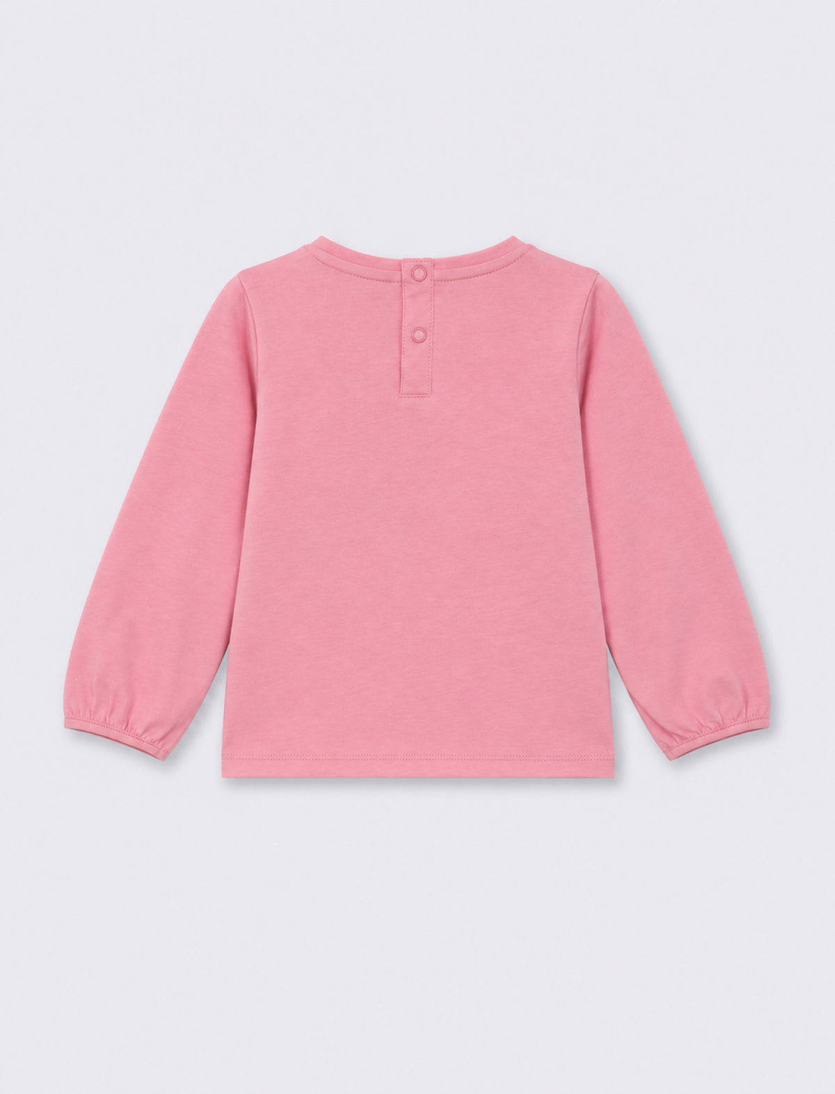 T shirt con stampa e manica arricciata - Rosa candy