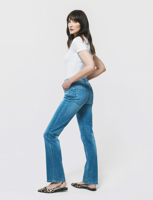 Jeans Straight Vita Media - Denim chiaro