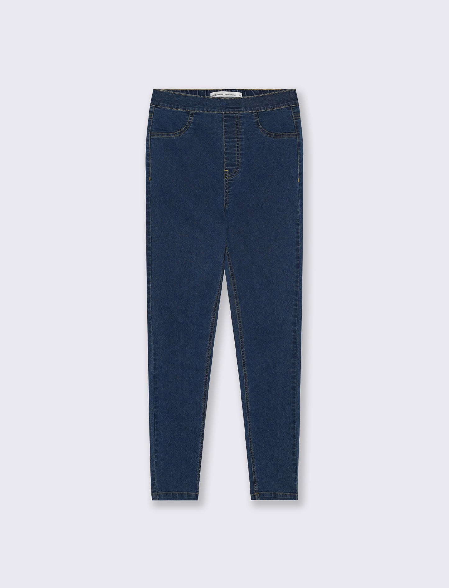 Skinny Jeans Vita Alta con Elastico - DENIM SCURO