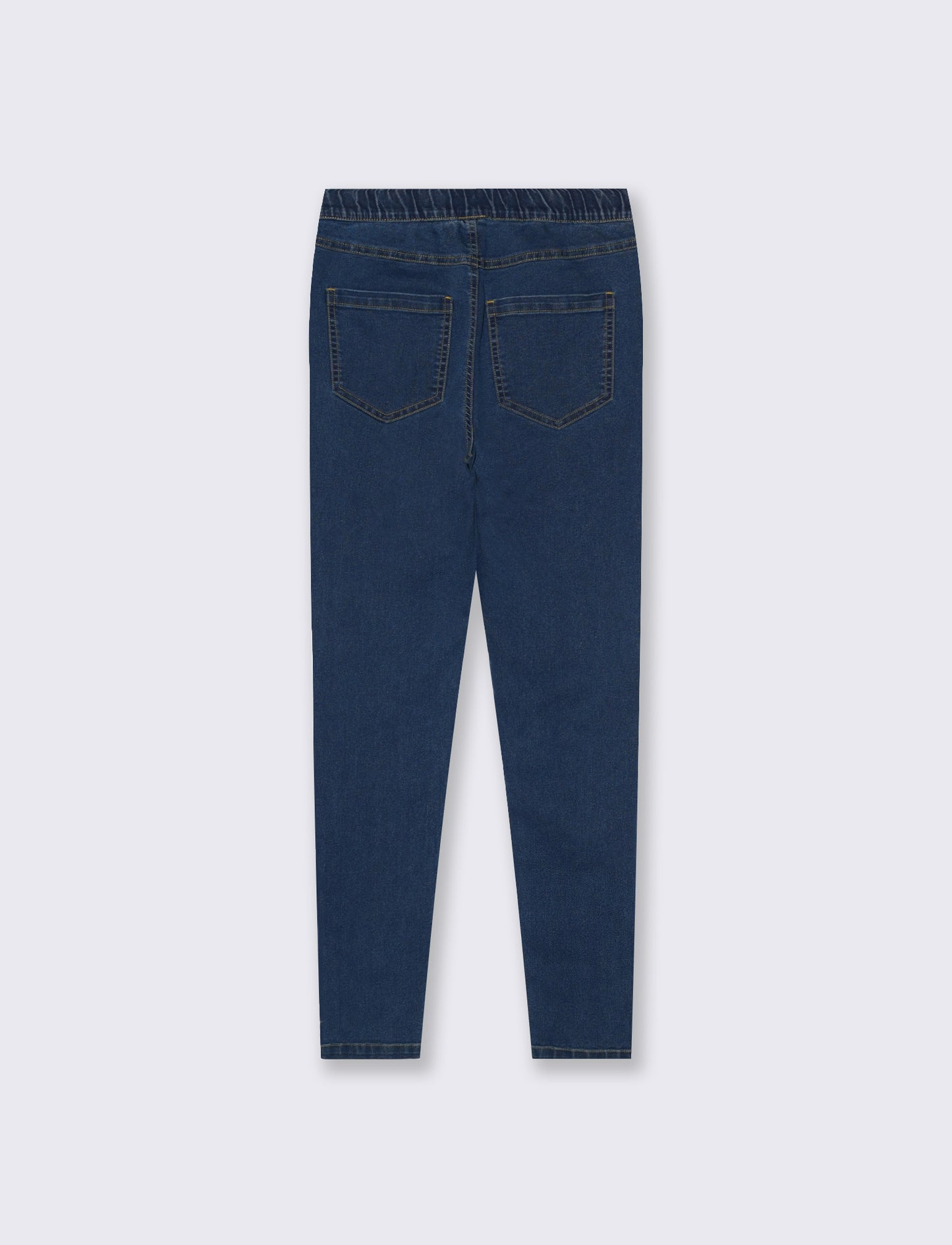 Skinny Jeans Vita Alta con Elastico - DENIM SCURO
