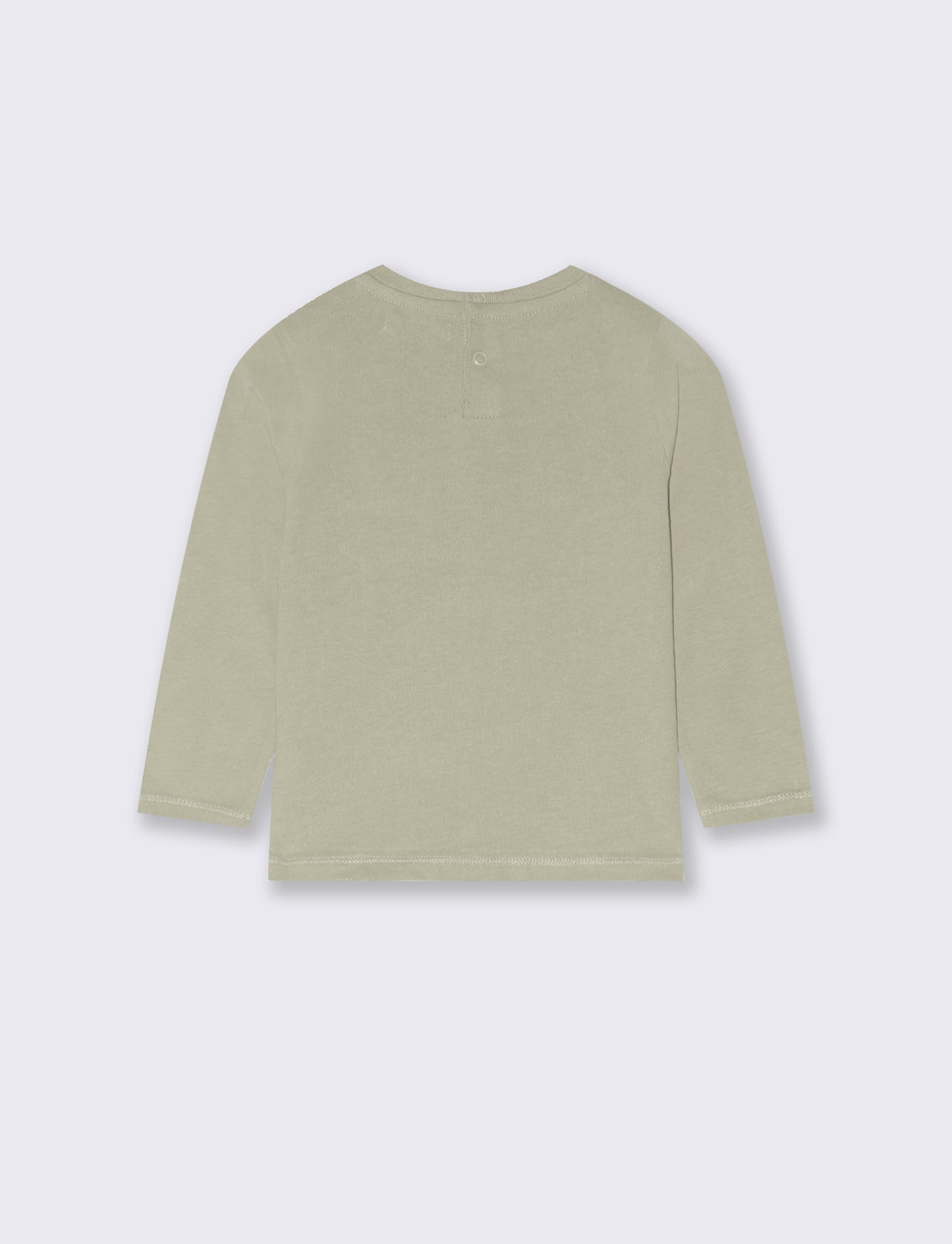 T shirt  basica con stampa - Verde salvia