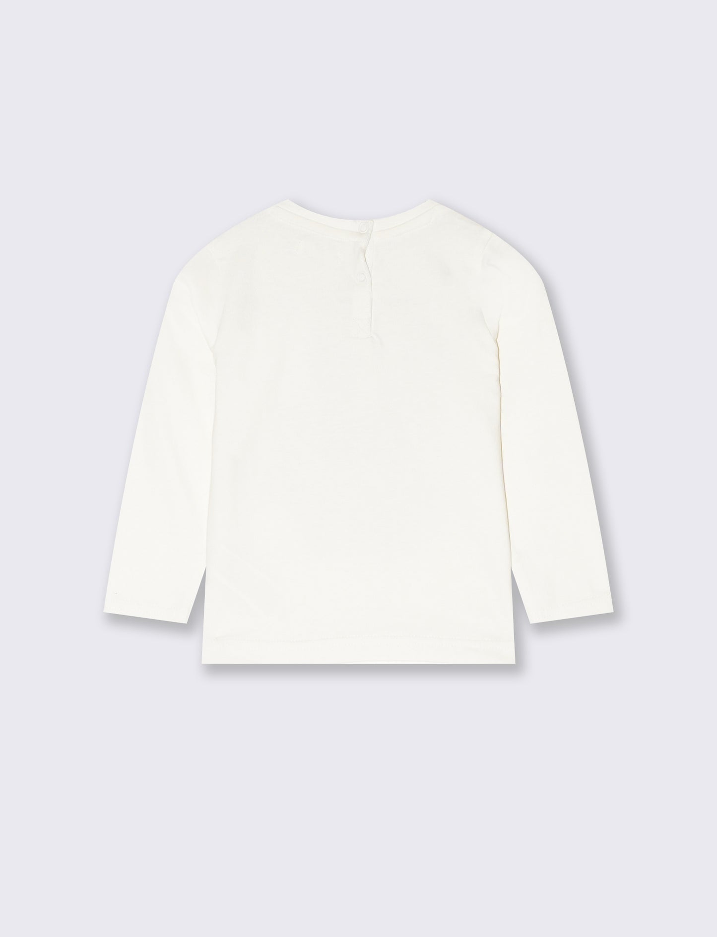 T shirt  basica con stampa - Bianco latte