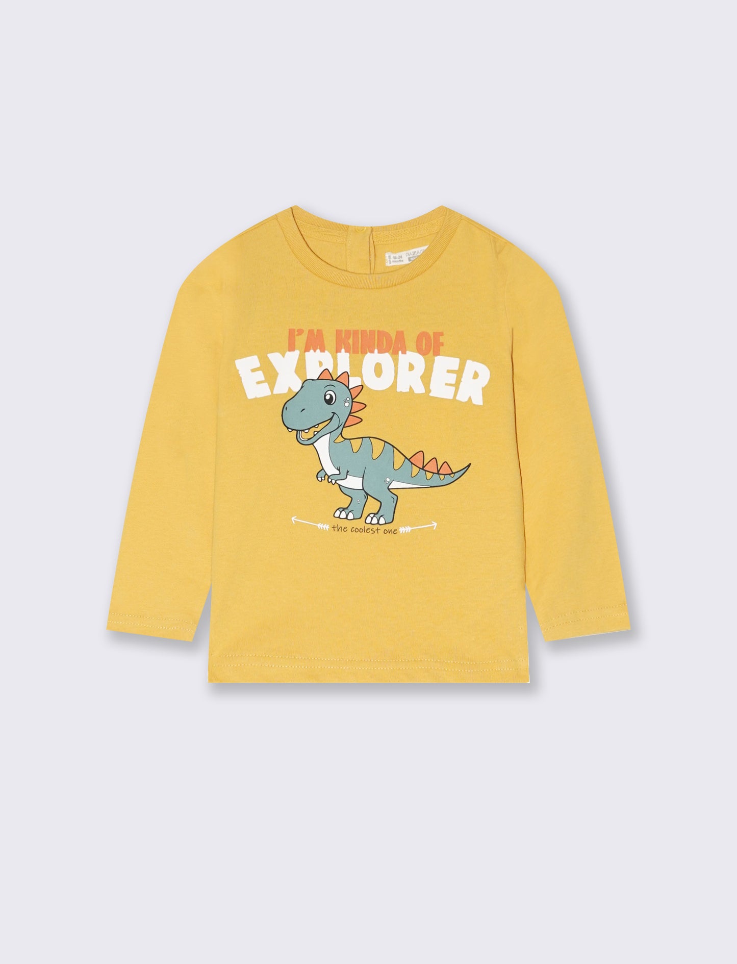 T shirt  basica con stampa - Ocra