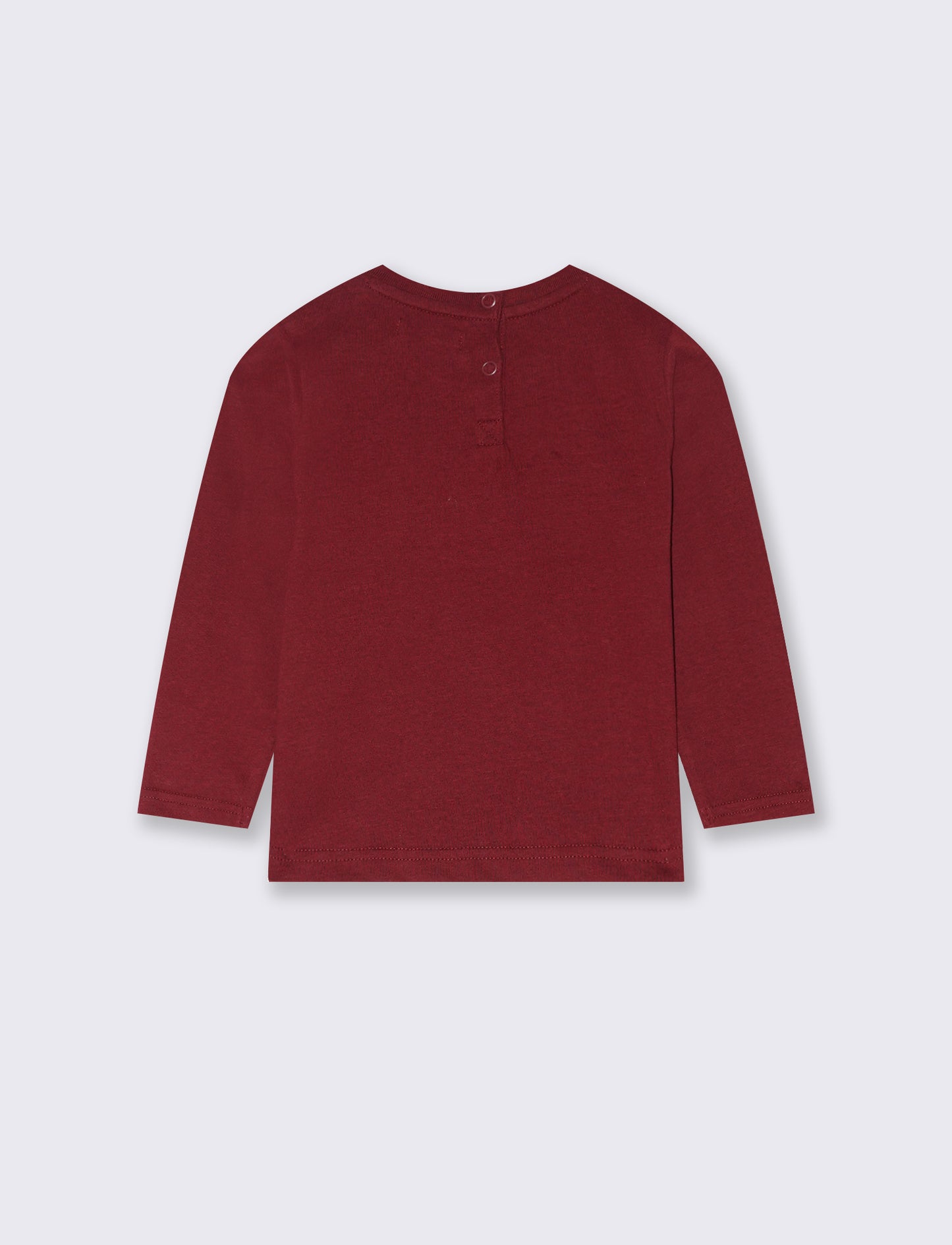 T shirt  basica con stampa - Bordeaux