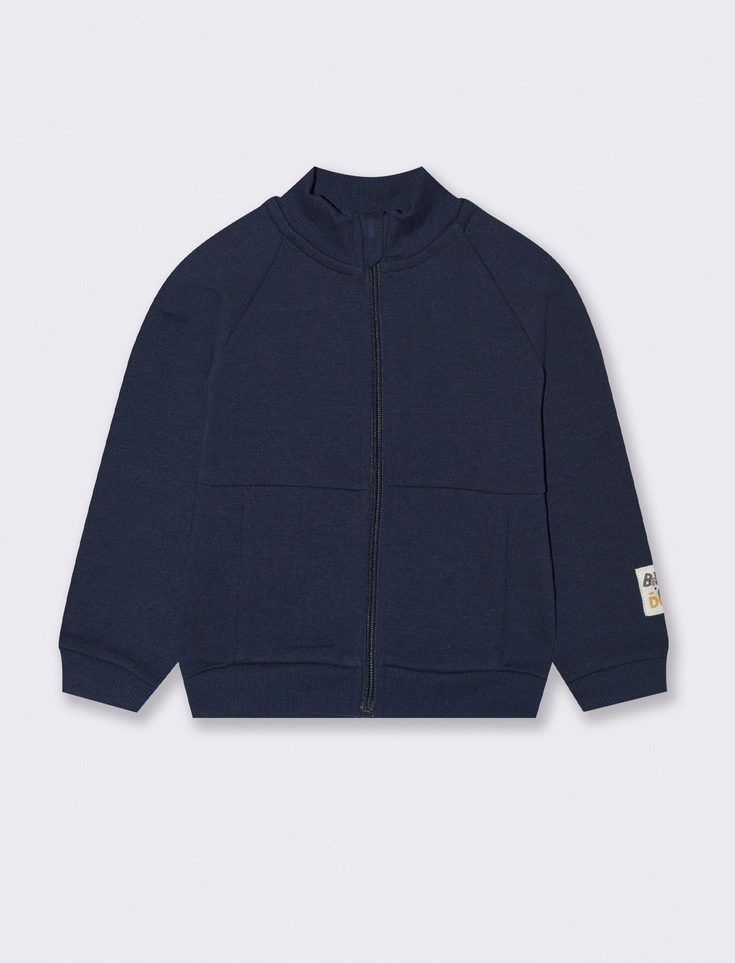 Felpa basica con zip - Blu