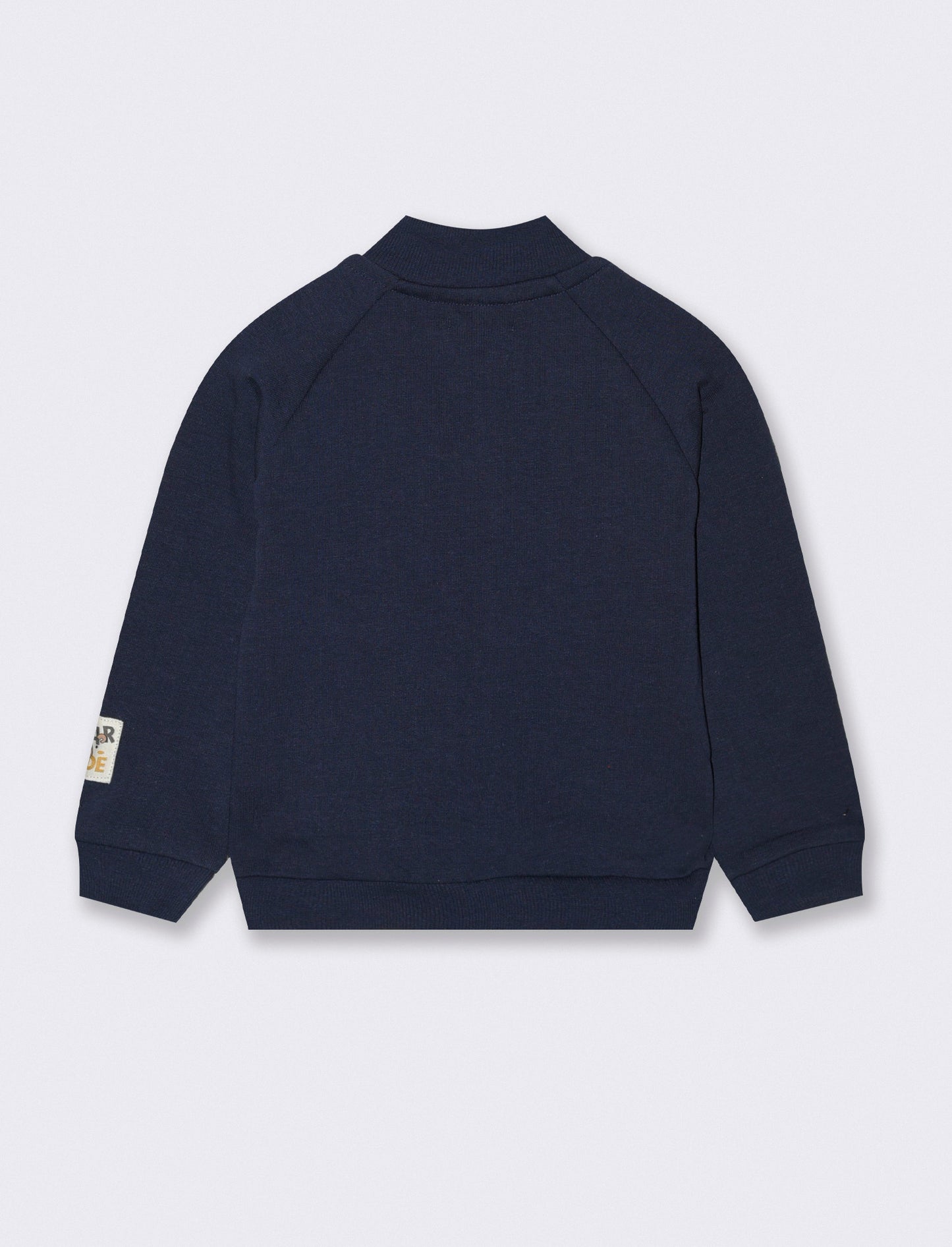 Felpa basica con zip - Blu