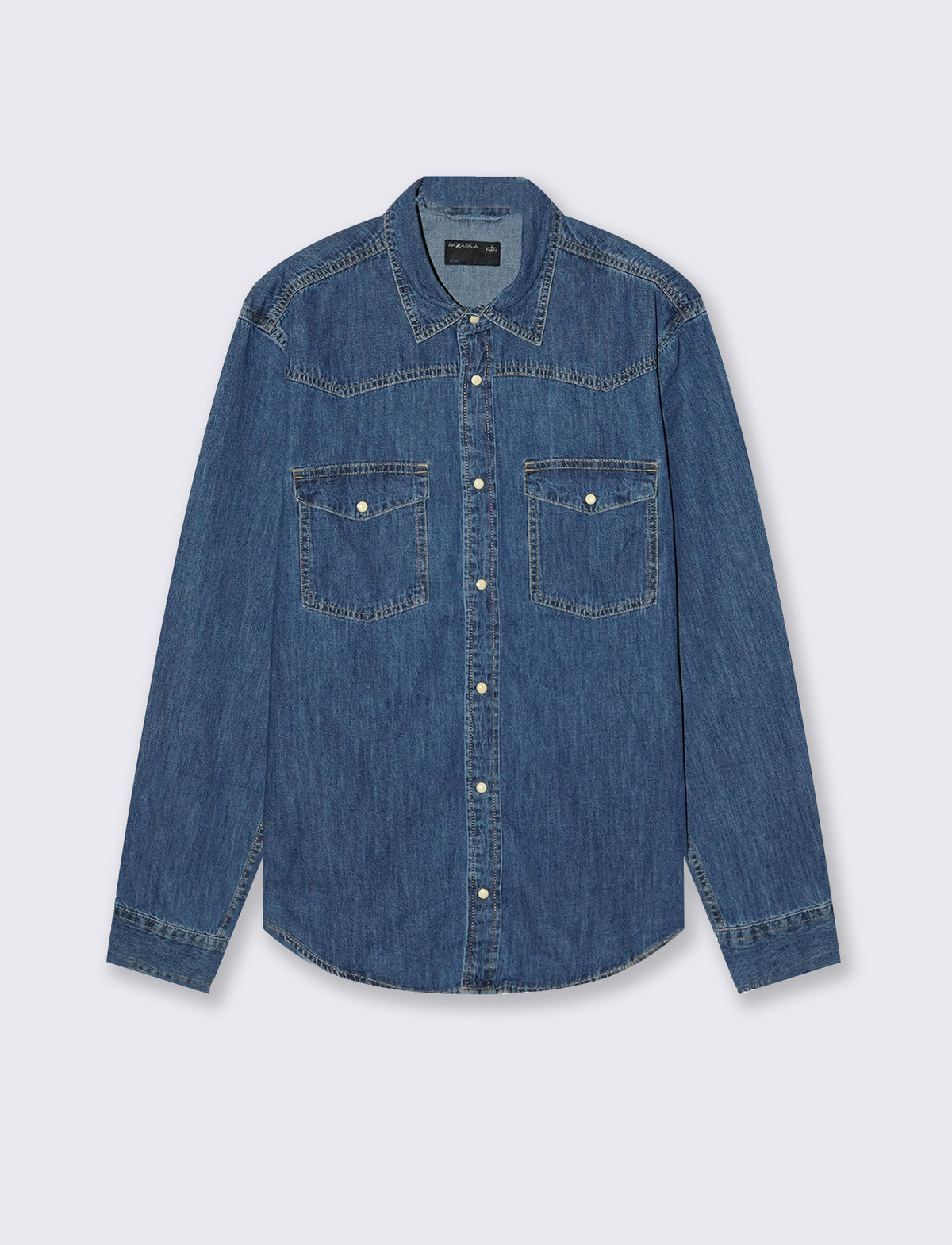 CAMICIA IN DENIM CON TASCHE - Denim