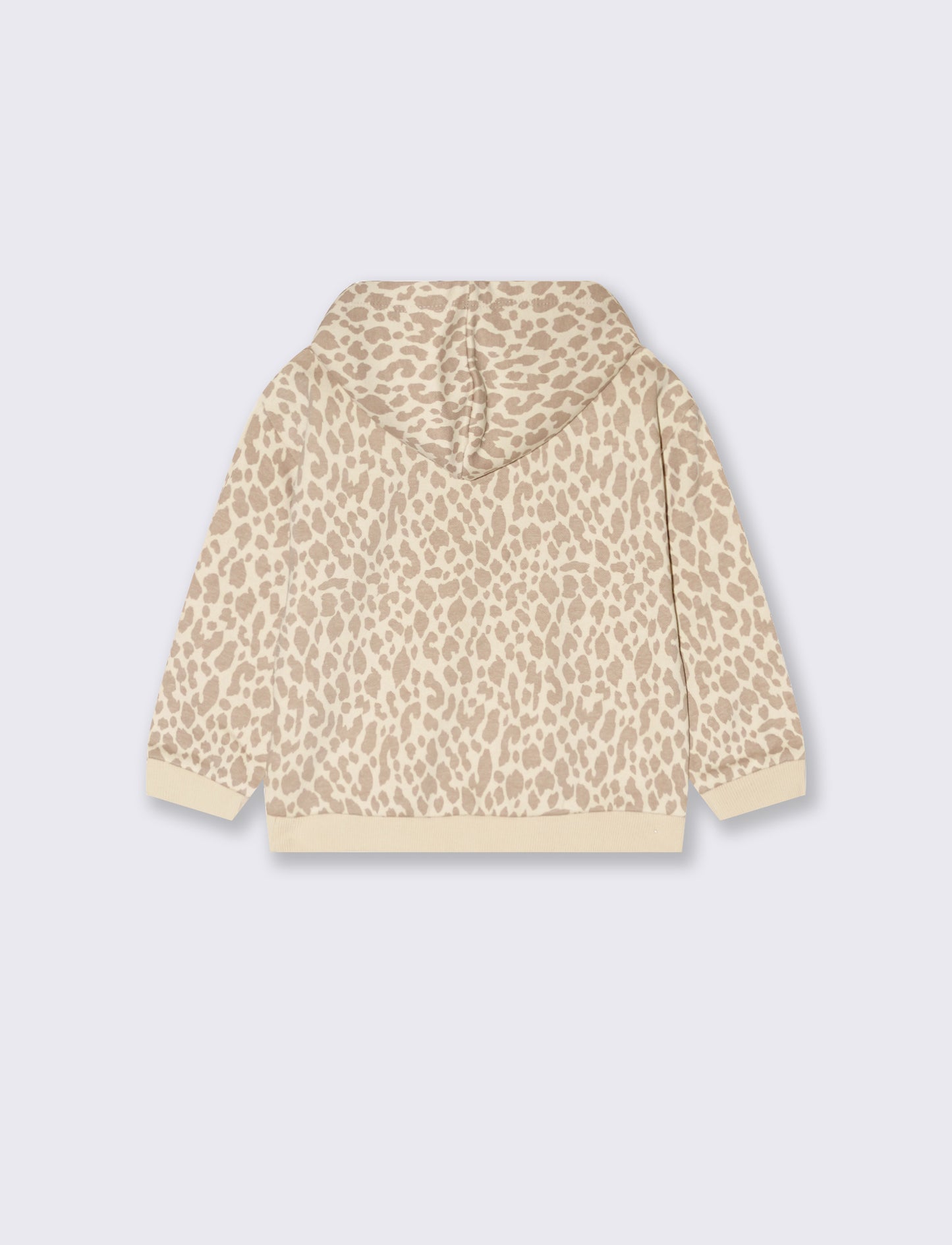 Felpa con stampa all over - Beige