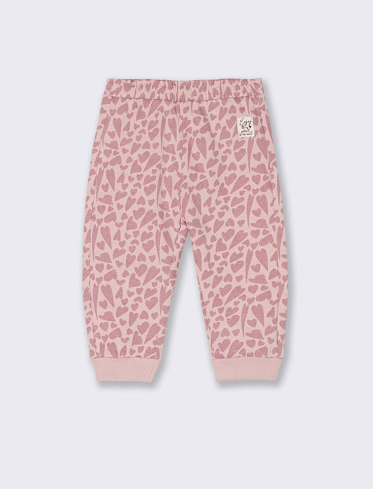 Jogger con stampa all over - Rosa