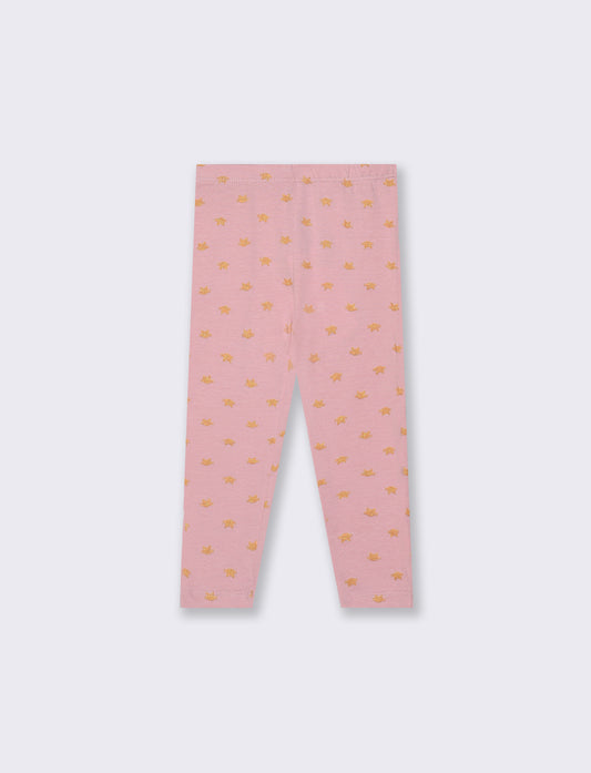 Leggings all over stampa in pasta - Rosa