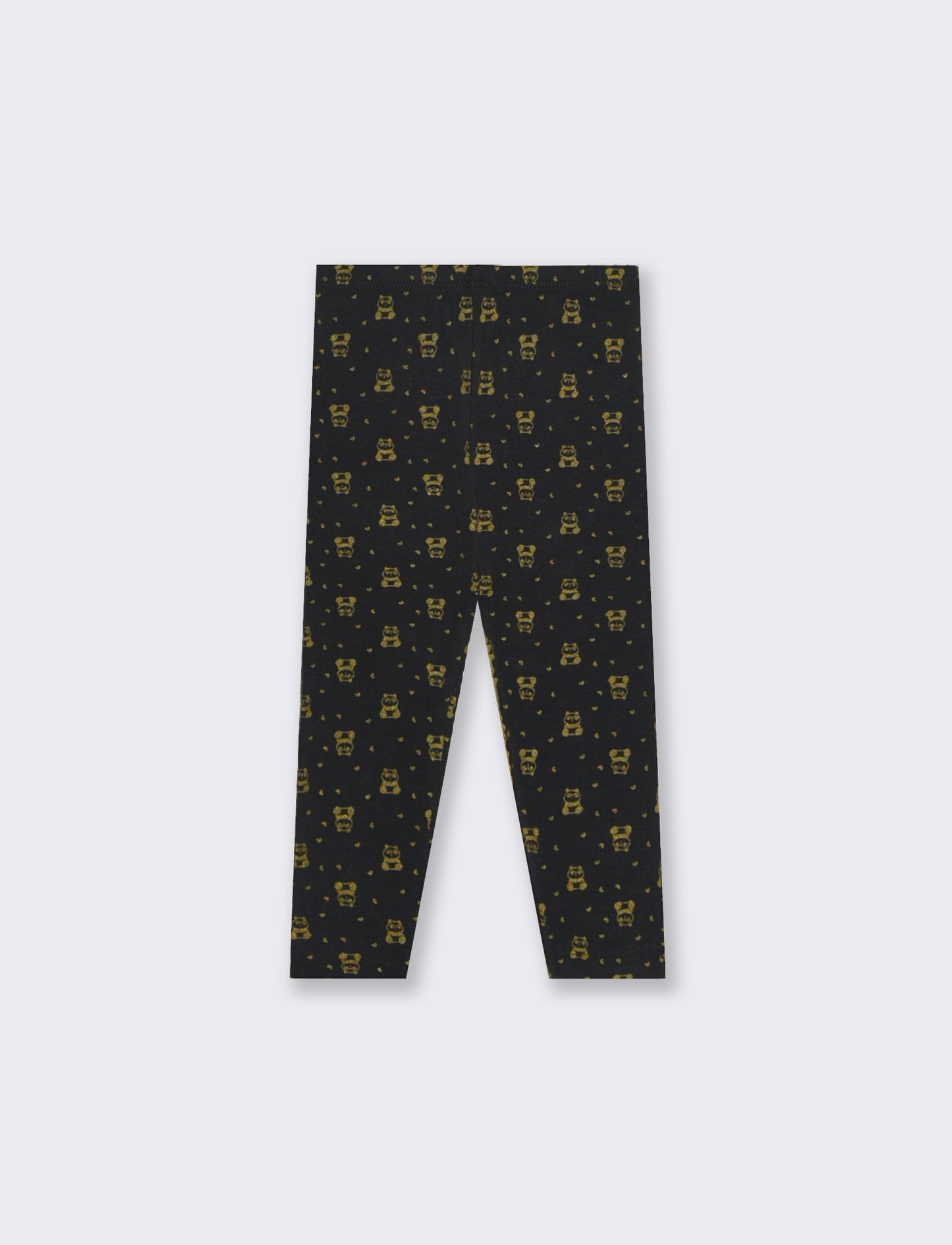 Leggings all over stampa in pasta - Nero