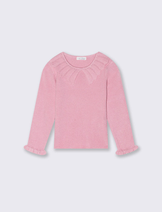 Maglia con colletto - Rosa