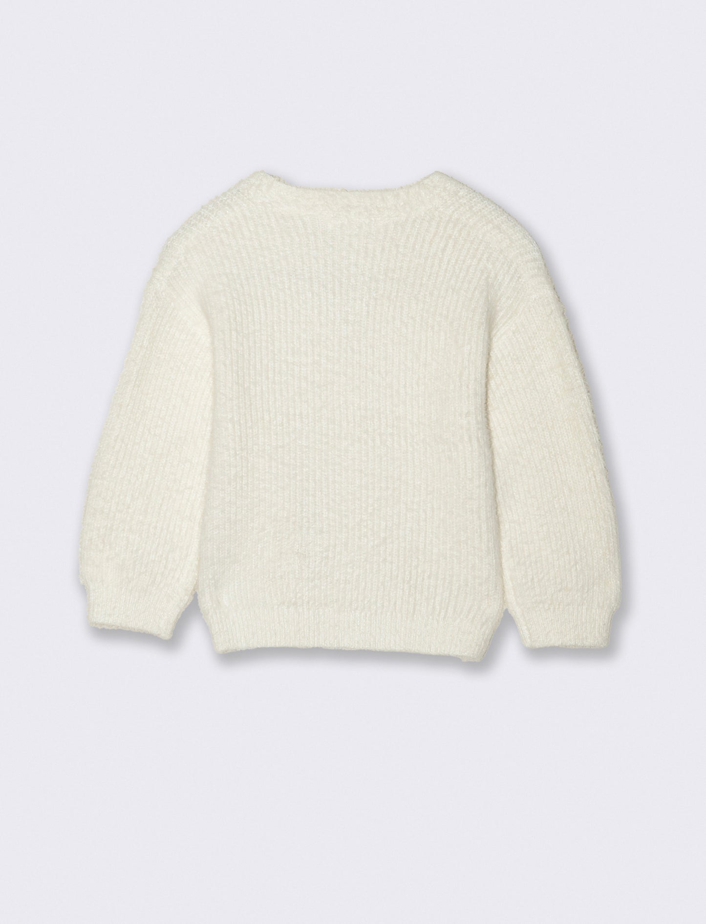 Cardigan in maglia morbida - Bianco panna