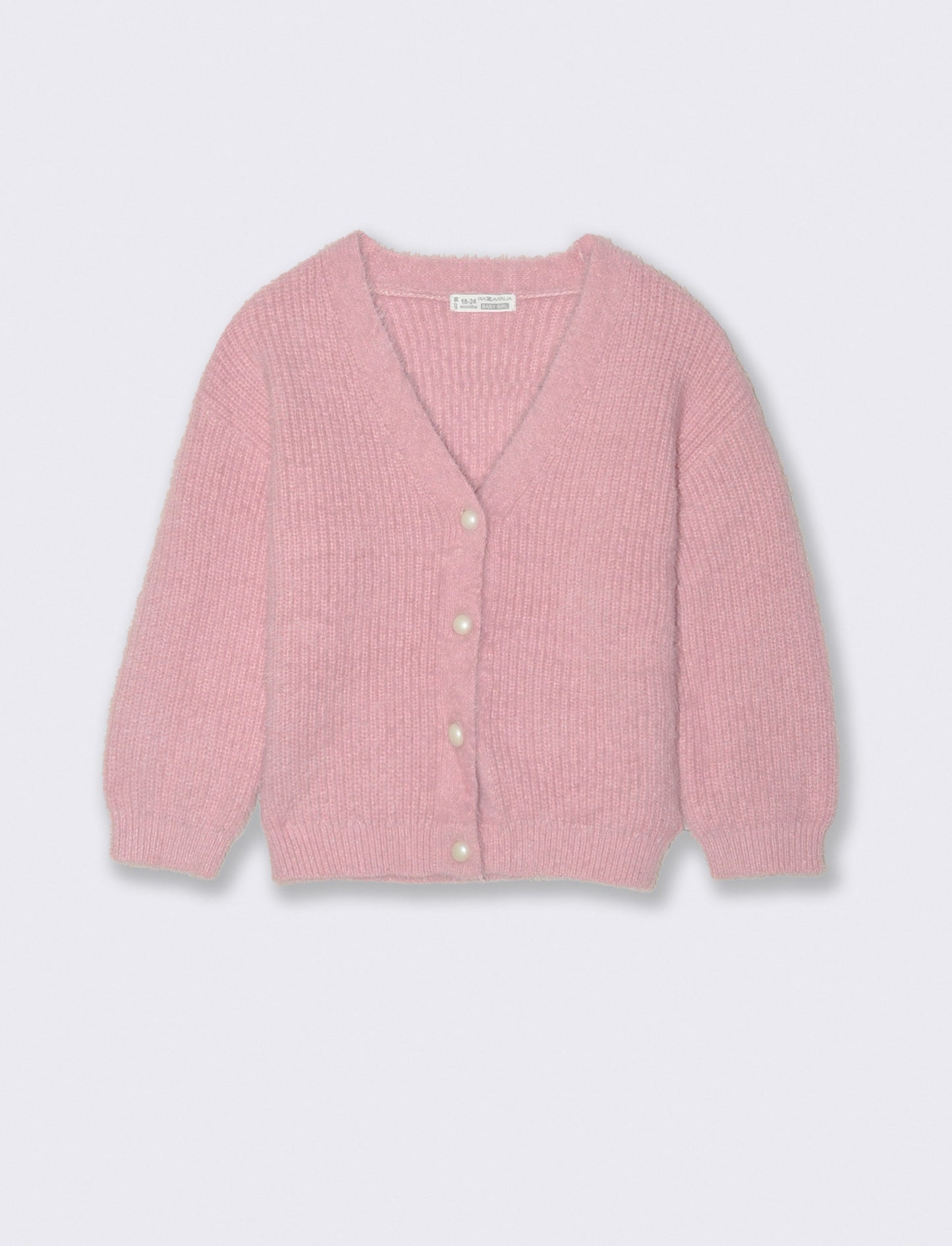 Cardigan in maglia morbida - Rosa