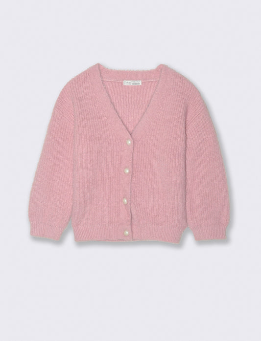 Cardigan in maglia morbida - Rosa