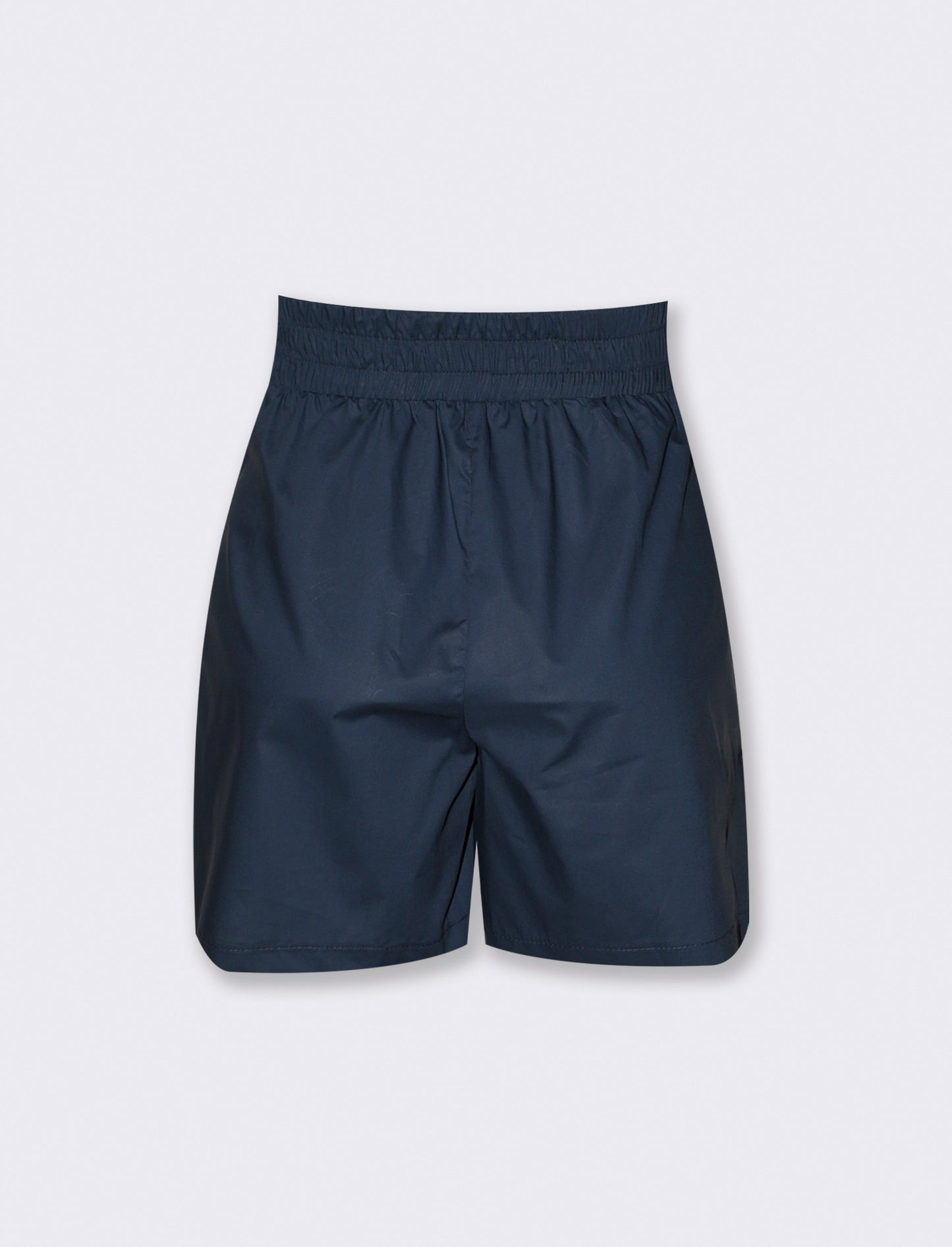 SHORTS VITA ALTA CON BOTTONI APPLICATI - Blu