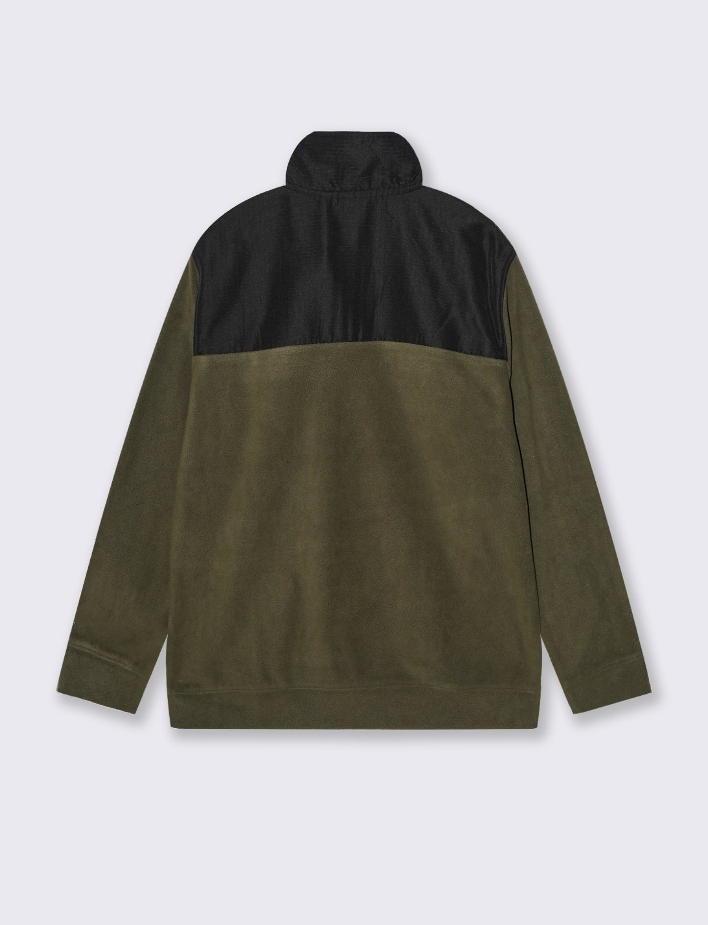 FELPA IN PILE CON CERNIERA - Verde militare