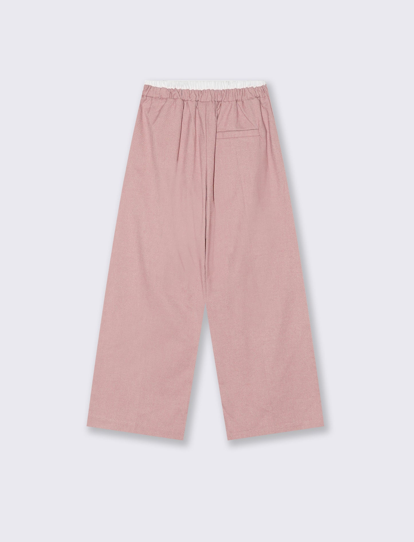 Pantaloni modello gamba larga. - Rosa polvere