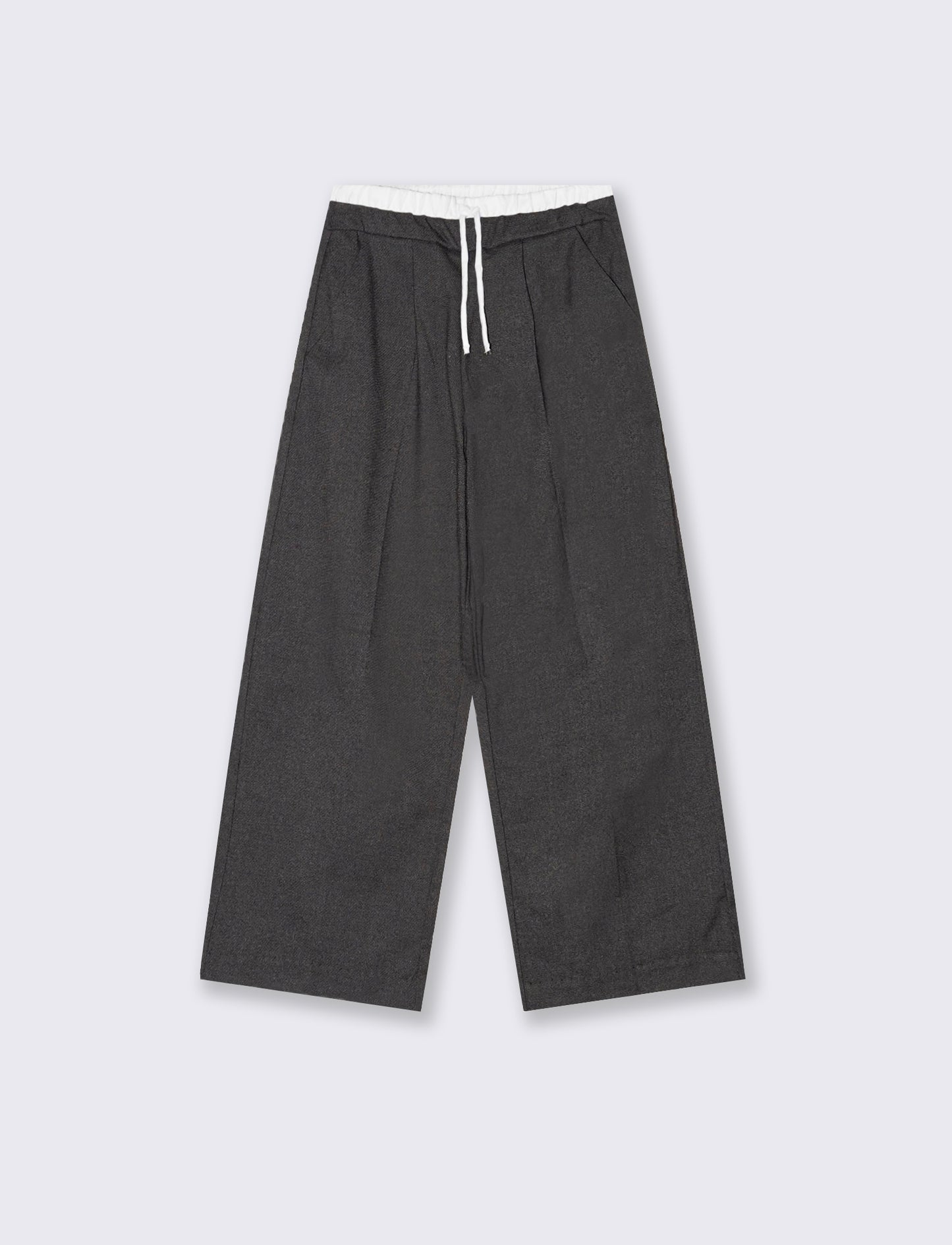 Pantaloni modello gamba larga. - Grigio