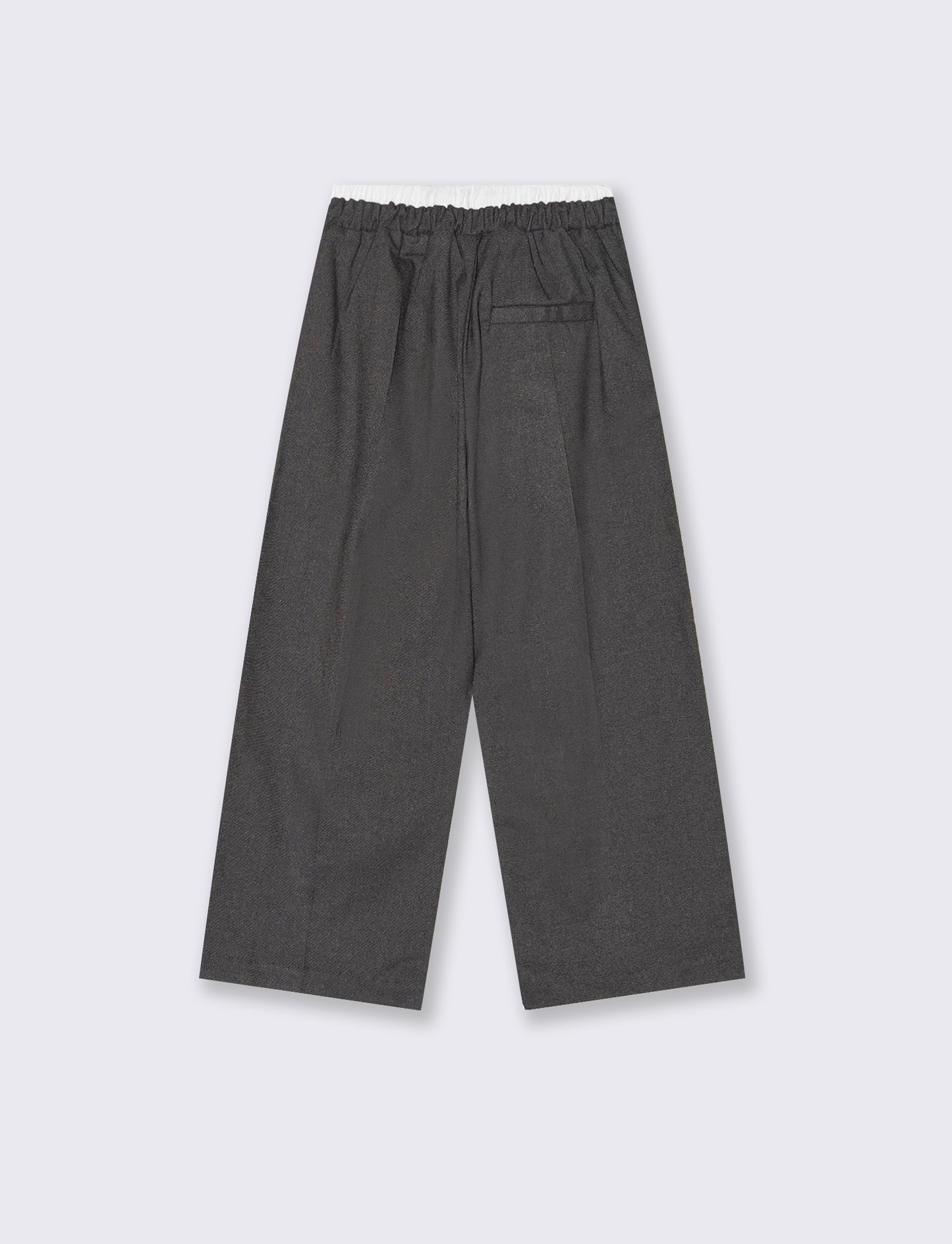 Pantaloni modello gamba larga. - Grigio