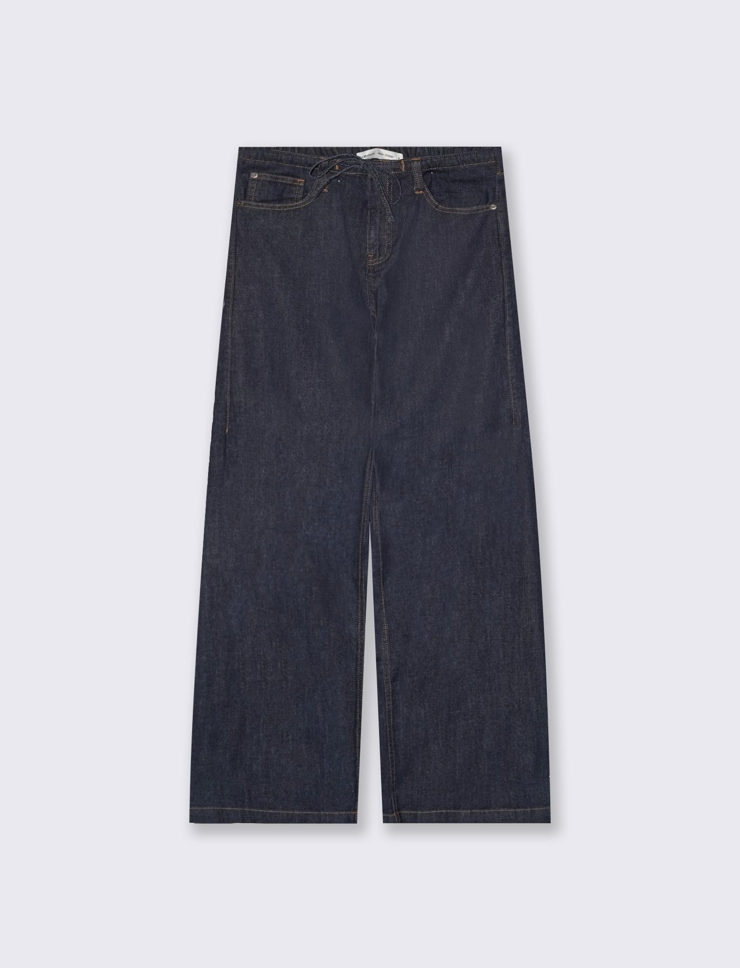 Jeans con Coulisse e Tasche Americane - DENIM SCURO