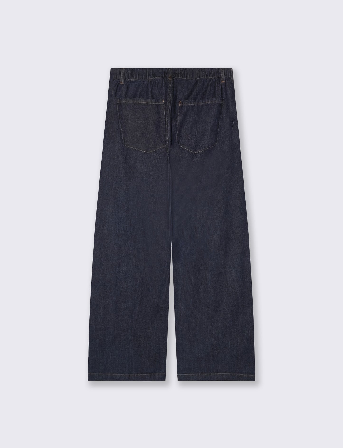 Jeans con Coulisse e Tasche Americane - DENIM SCURO