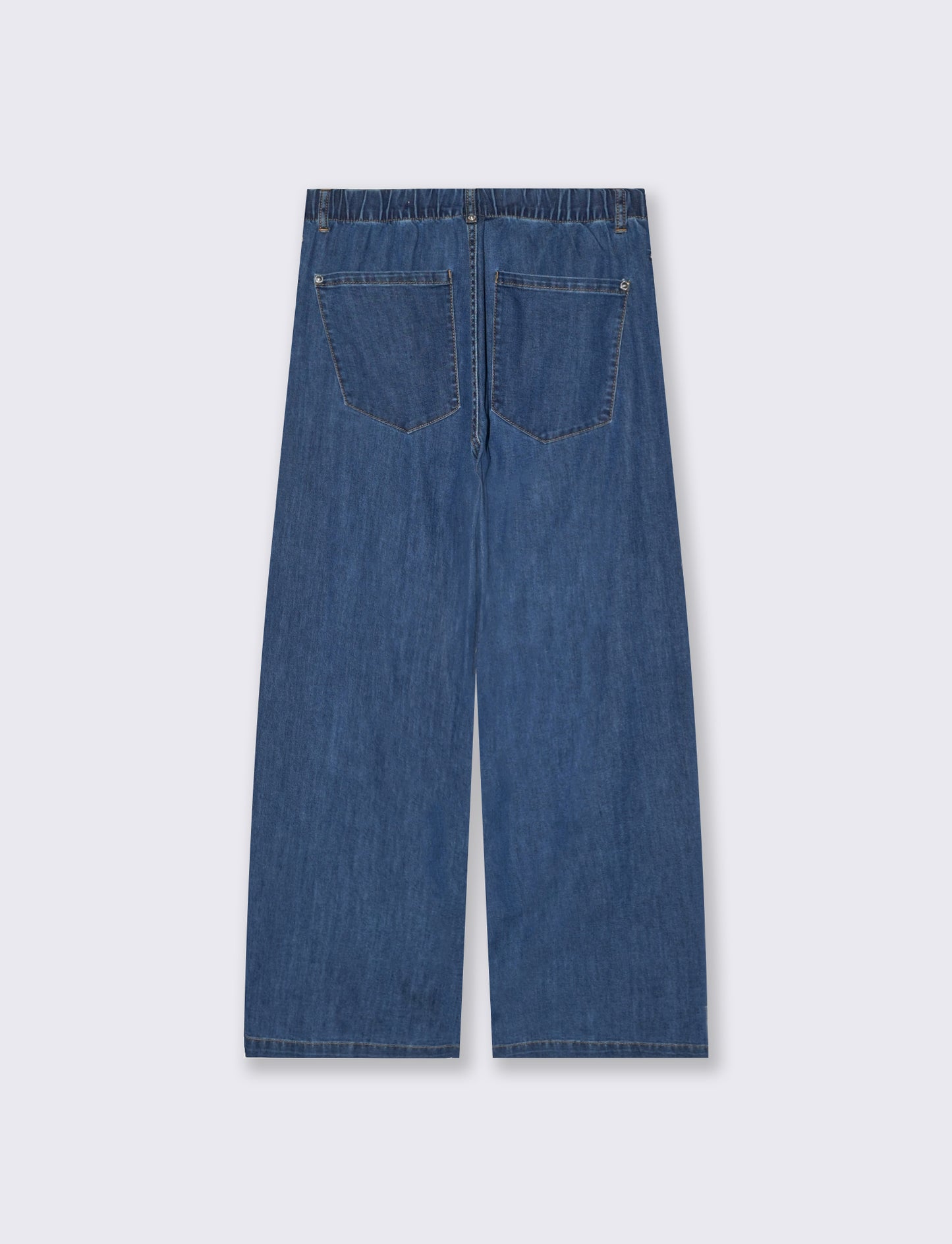Jeans with Drawstring and American Pockets - Blue