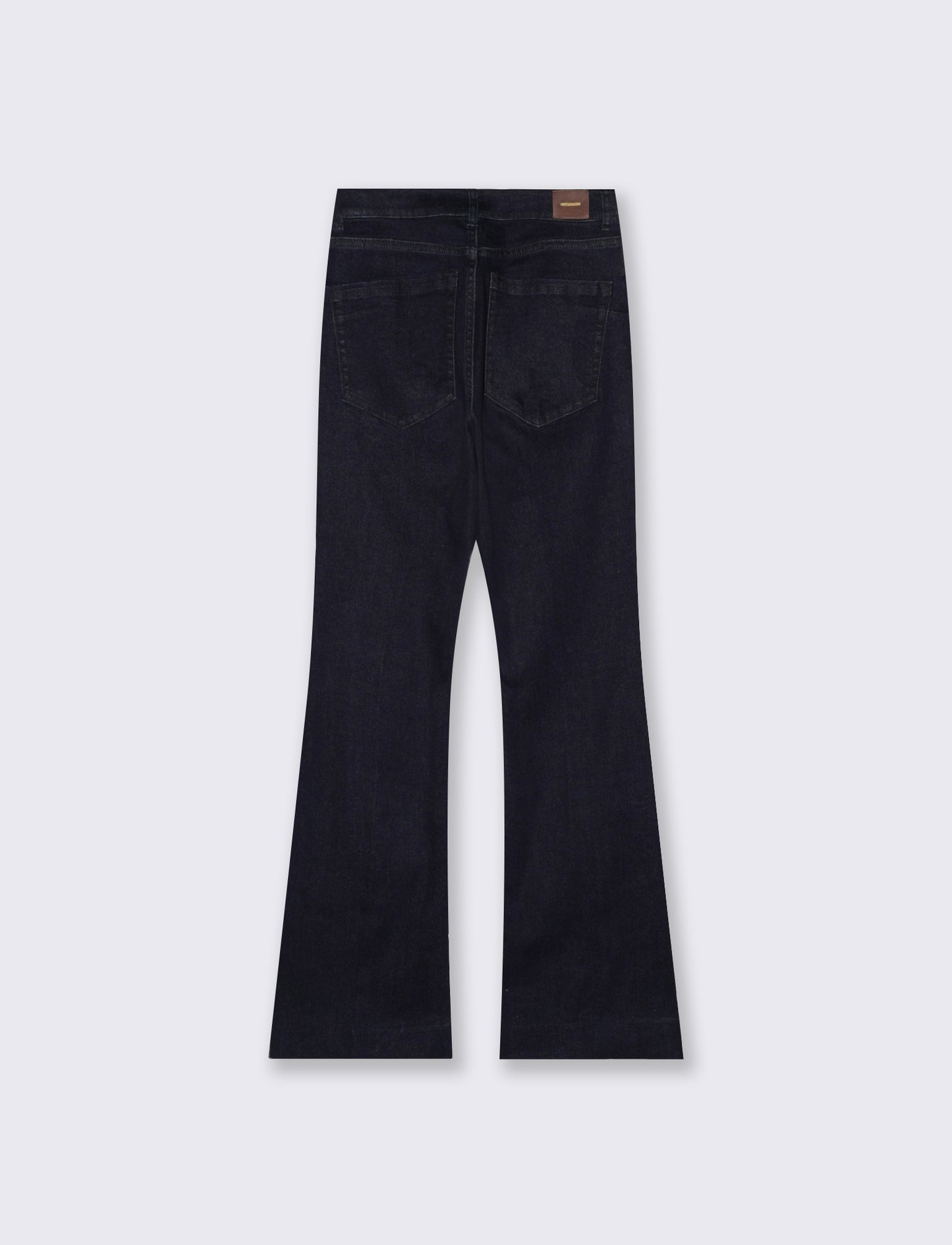 Jeans a Zampa Vita Alta con Tasche - Denim