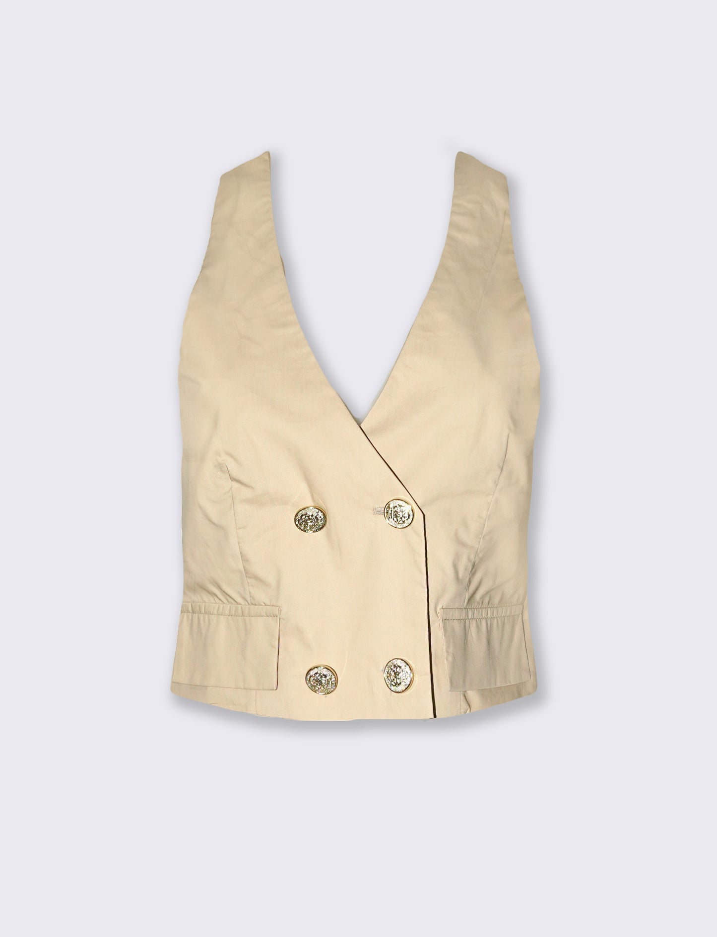 TOP CROP - Beige corda